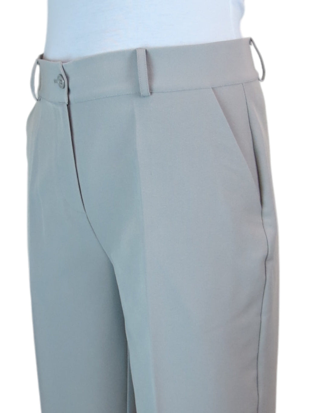 Ladies Smart Tailored Shorts Light Grey