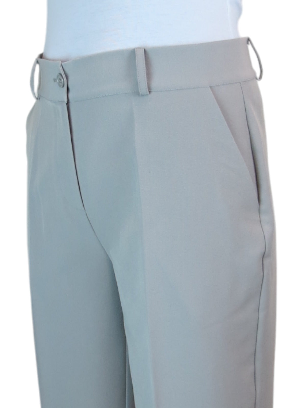 Ladies Smart Tailored Shorts Light Grey