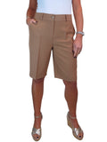 Ladies Smart Tailored Shorts Tan
