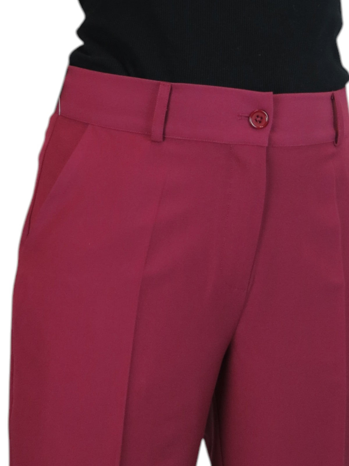Ladies Smart Tailored Shorts Burgundy