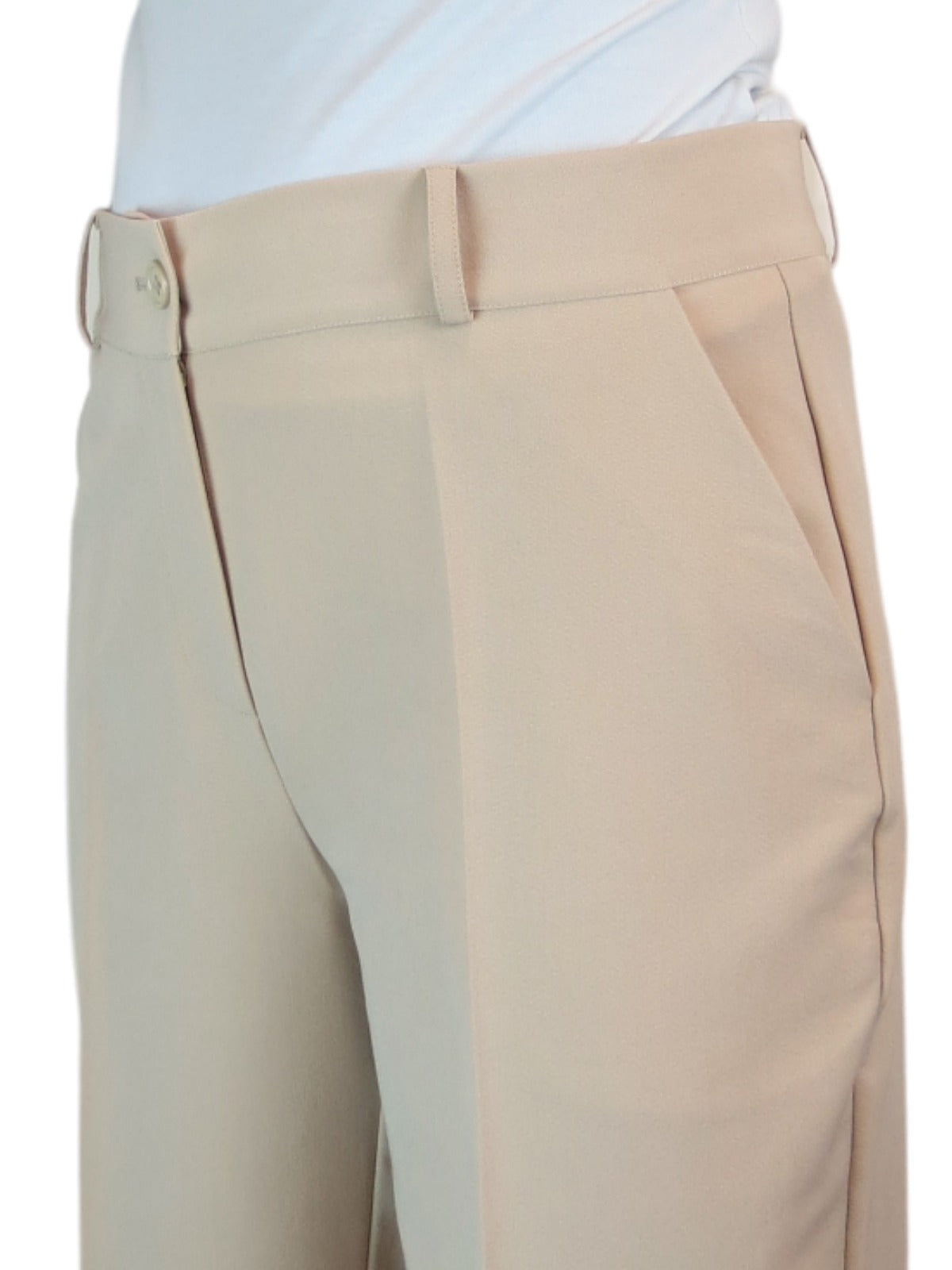 Ladies Smart Tailored Shorts Beige