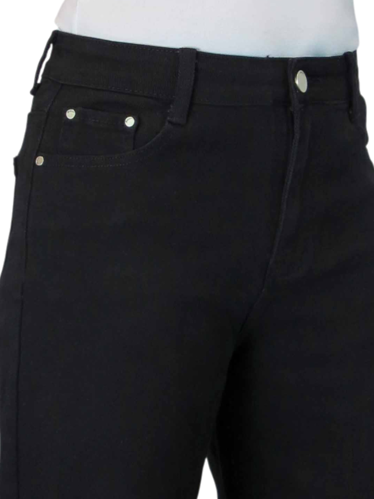 Wide Leg High Waist Jeans Black