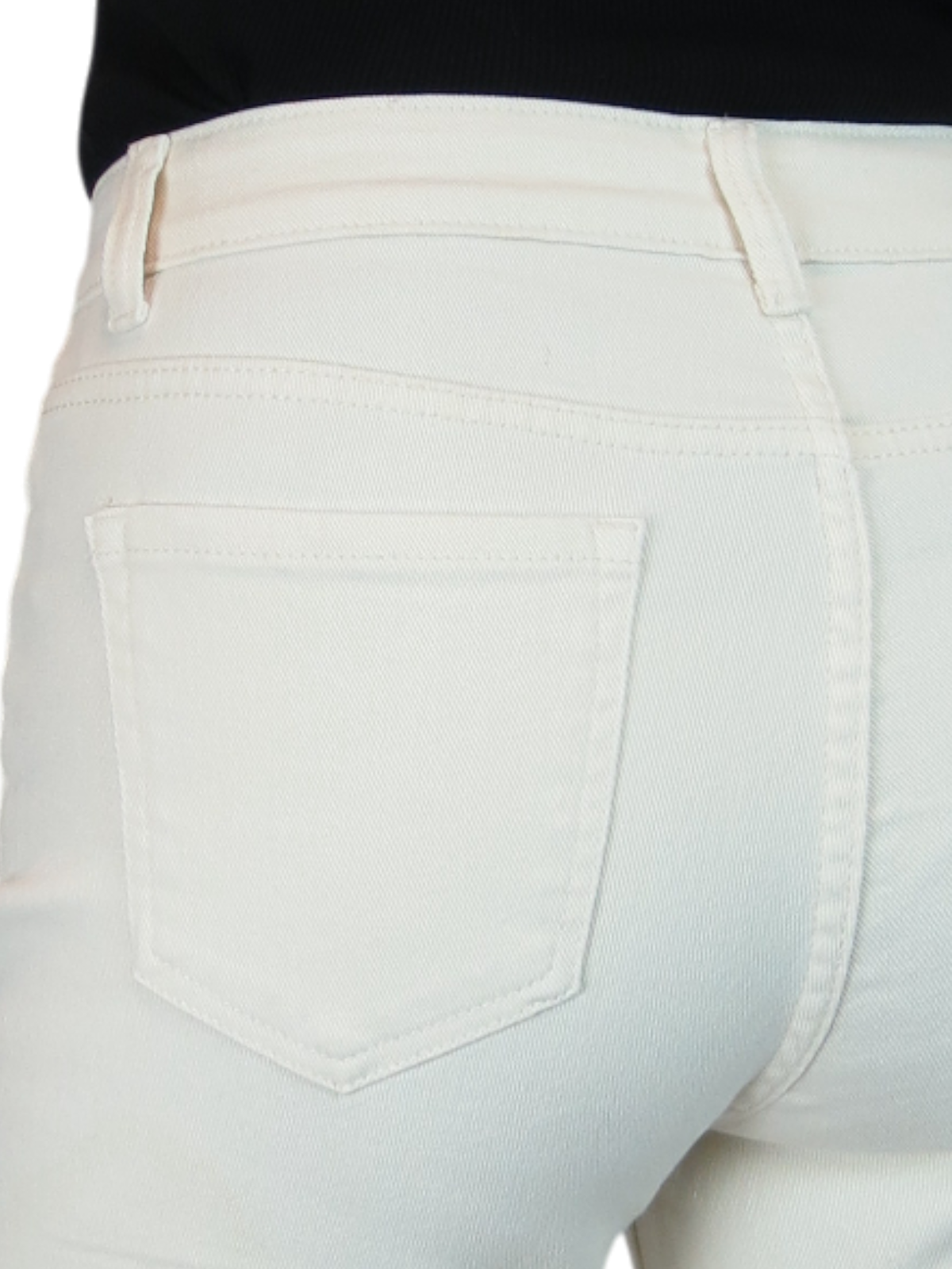 Wide Leg High Waist Jeans Cream