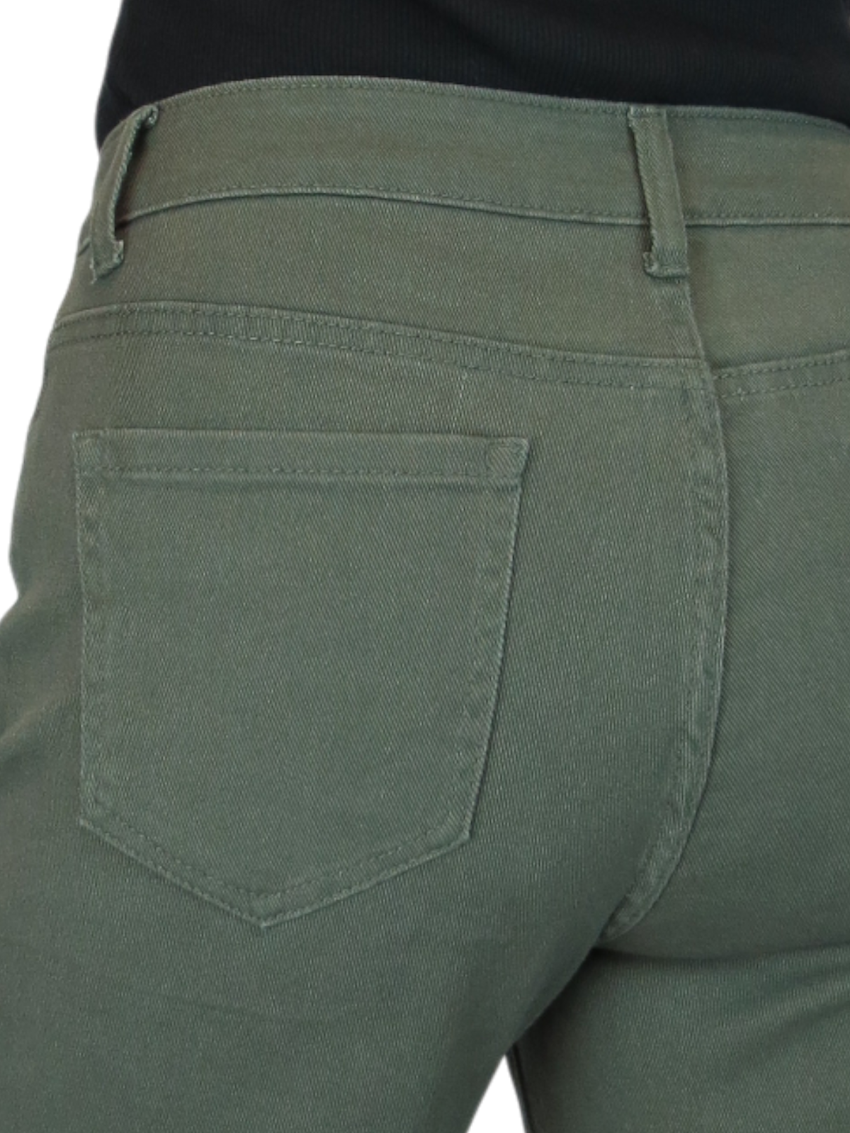 Wide Leg High Waist Jeans Khaki Green