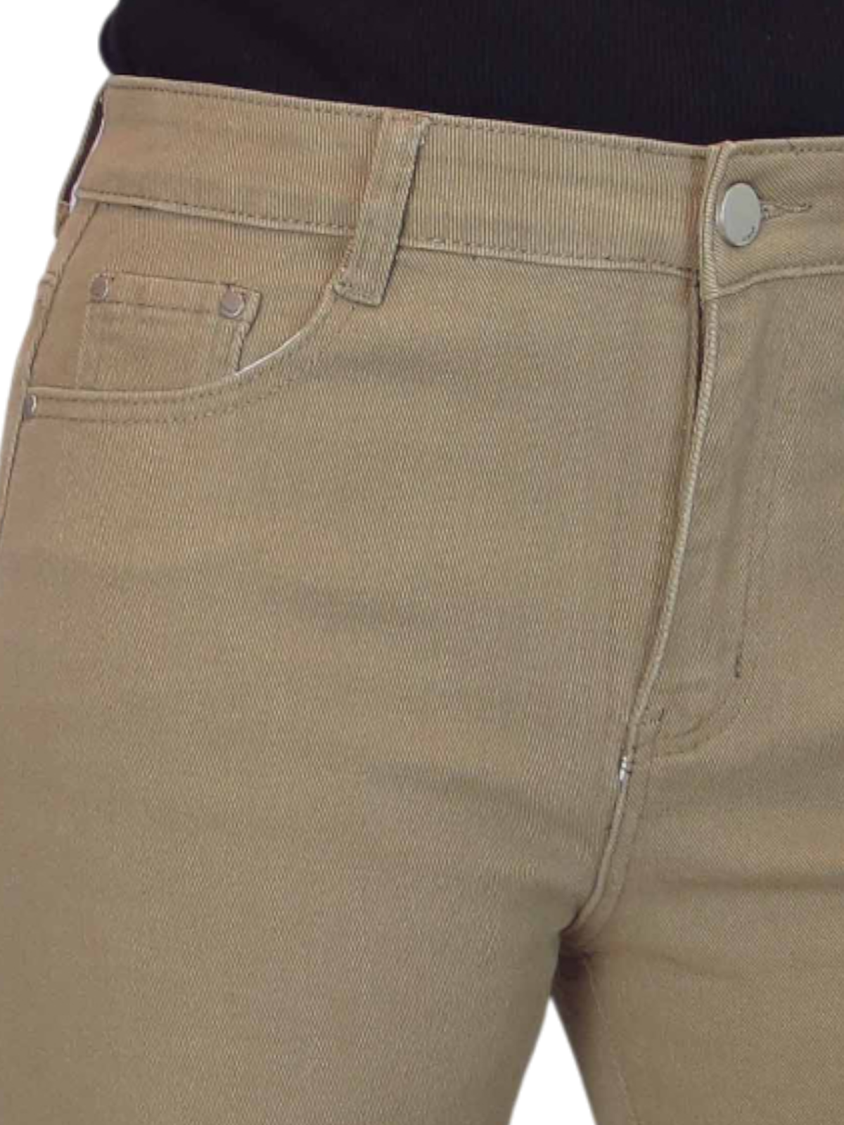 Wide Leg High Waist Jeans Tan