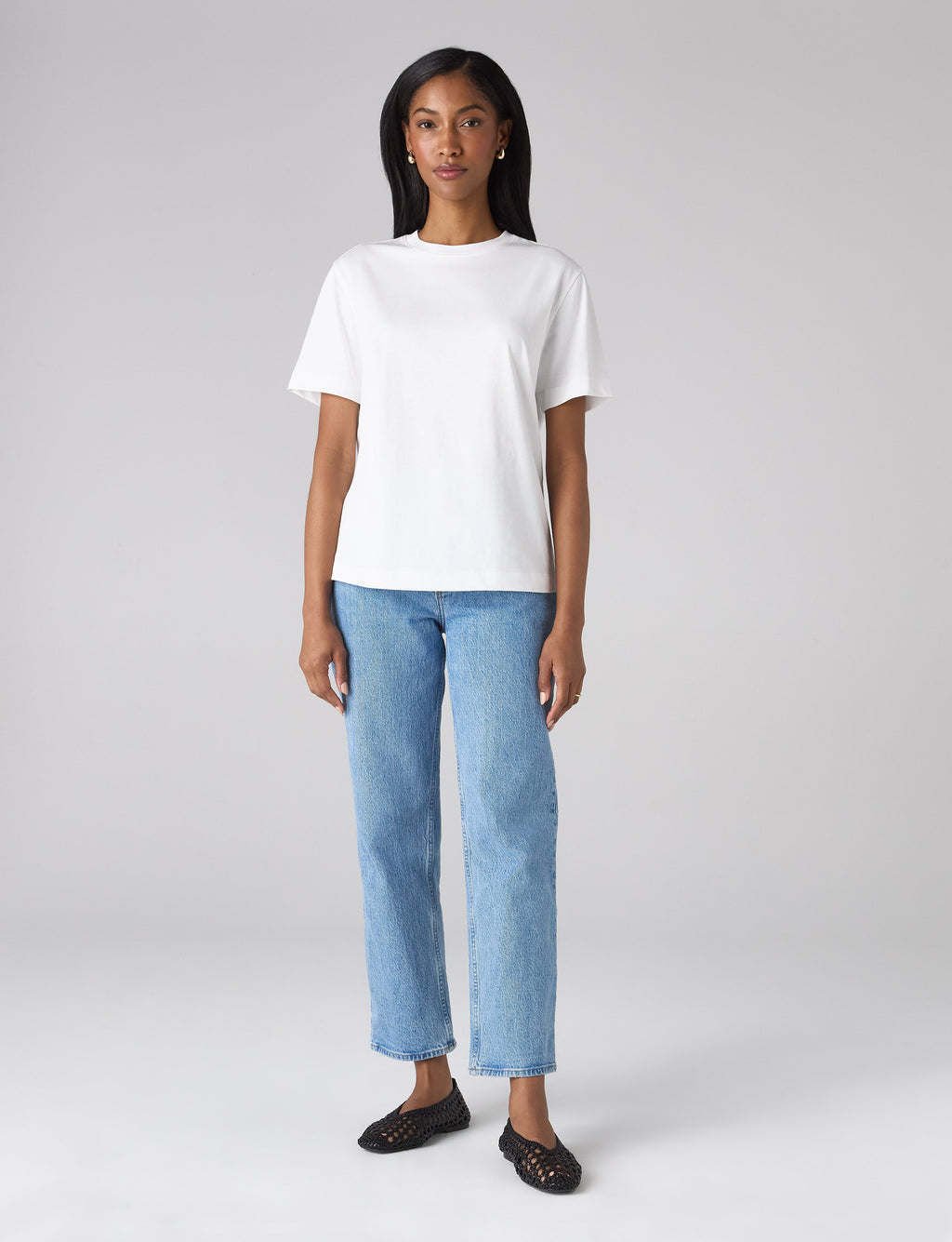The Foundations Set: Soho T-Shirt in White, Navy & Grey
