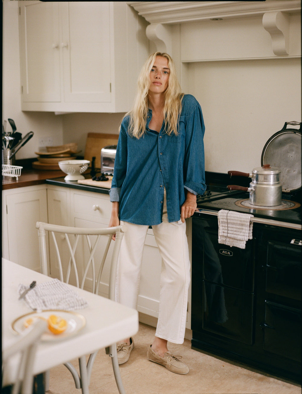 The Oversized: Chambray, Blue