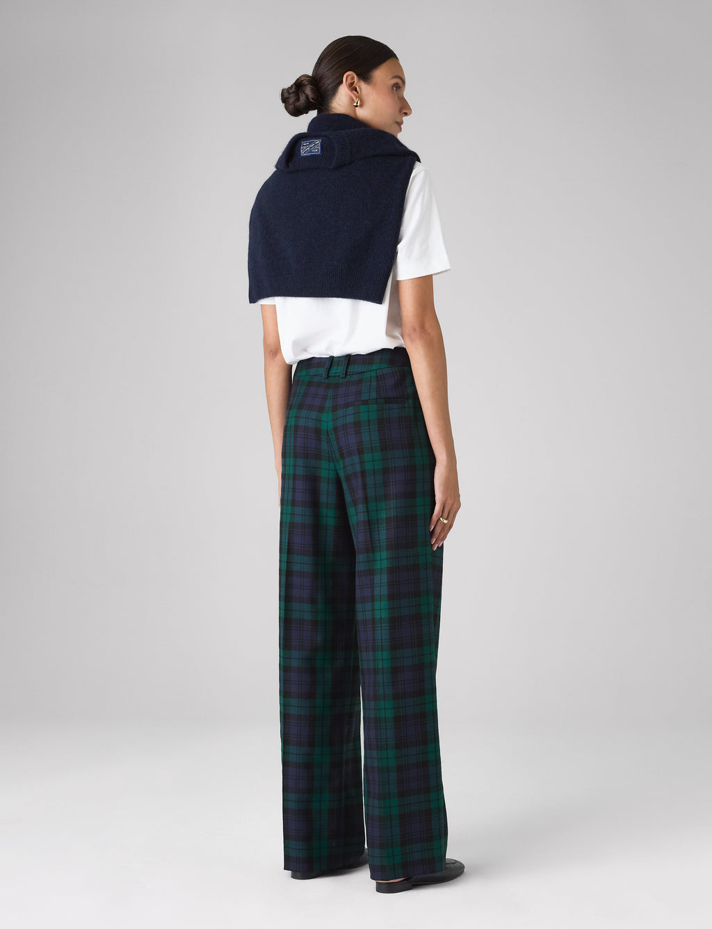 Rampling Trouser: Wool, Heritage Green Check