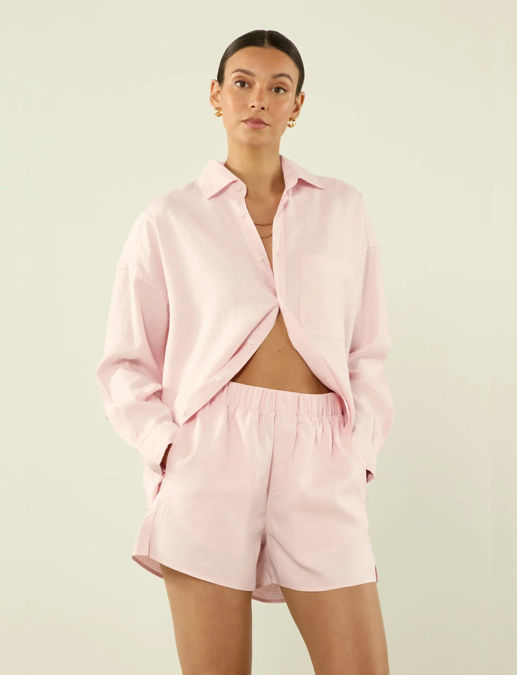 The Set: Hemp Blush Pink Shirt & Boxer