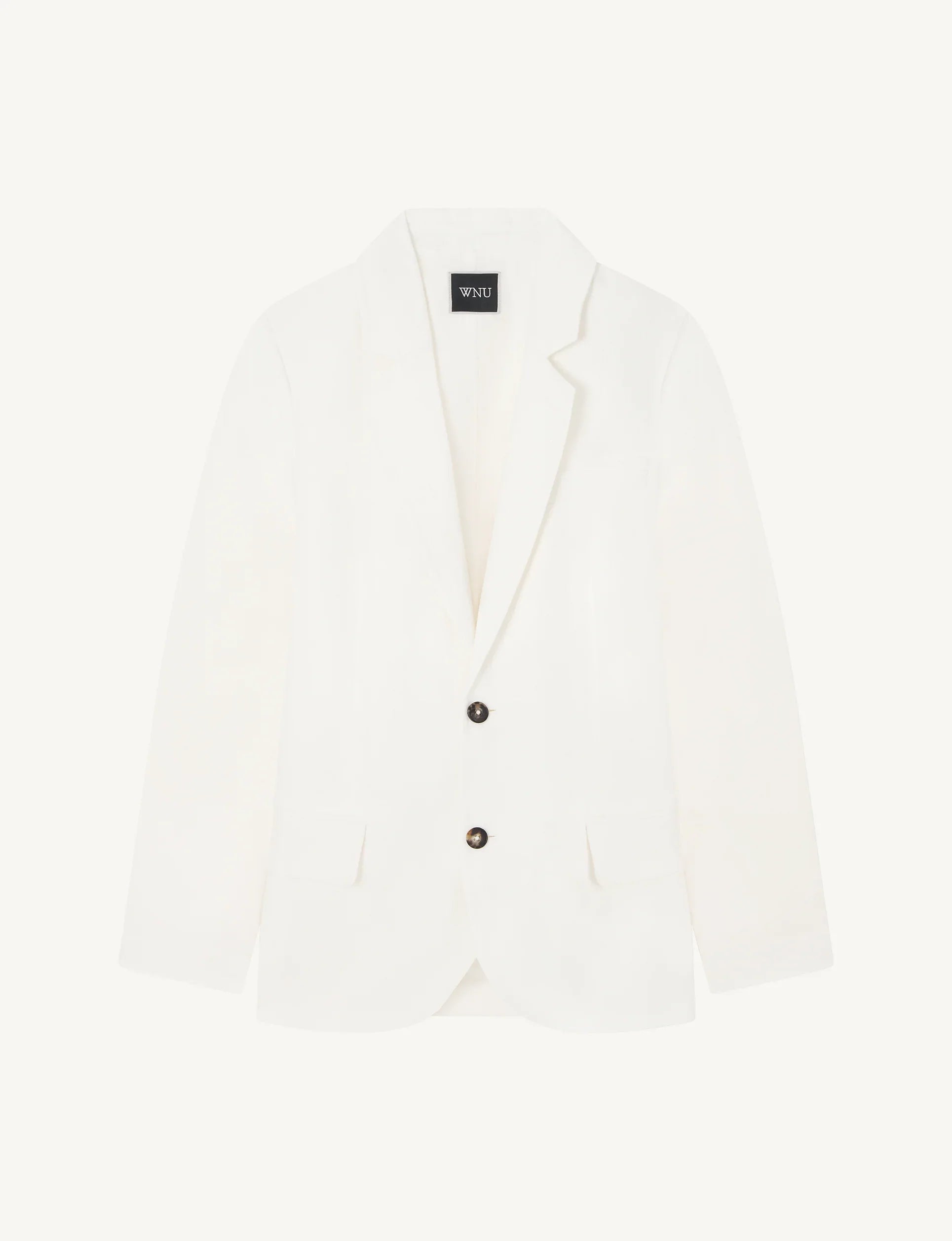 Hutton Blazer: Linen, Ivory