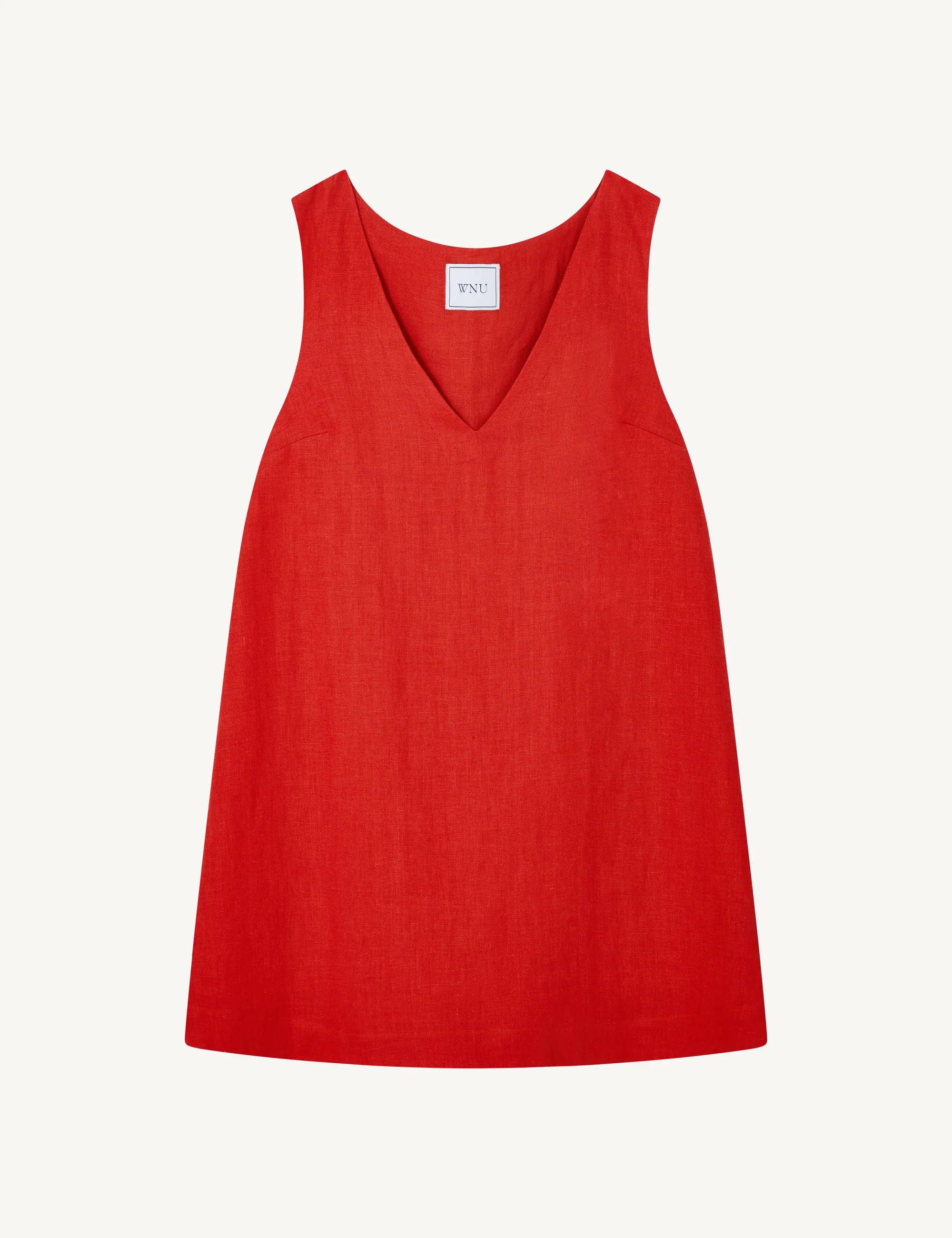 Sloane Dress: Linen, Red