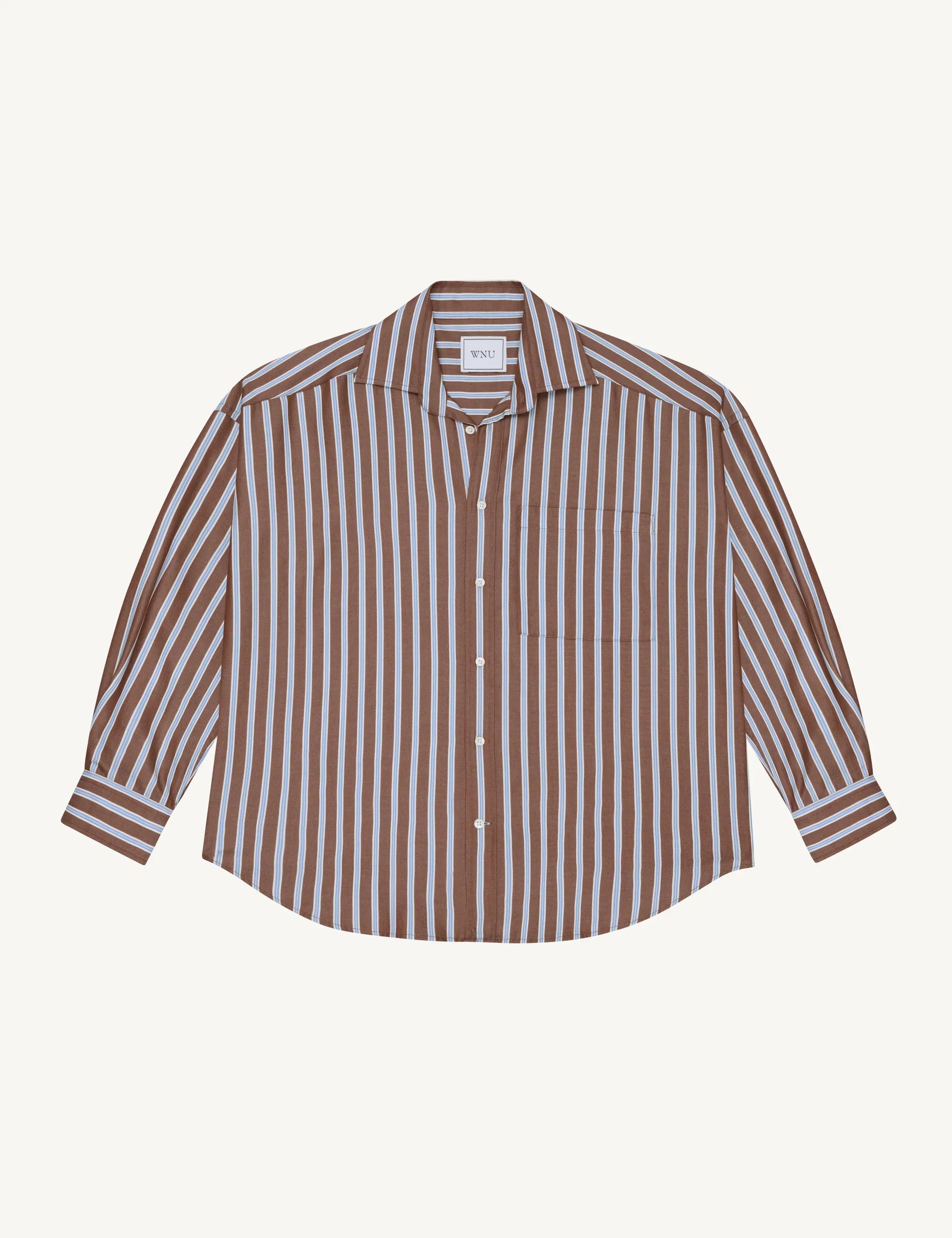 The Weekend: TENCEL™ Lyocell, Mocha Multi Stripe