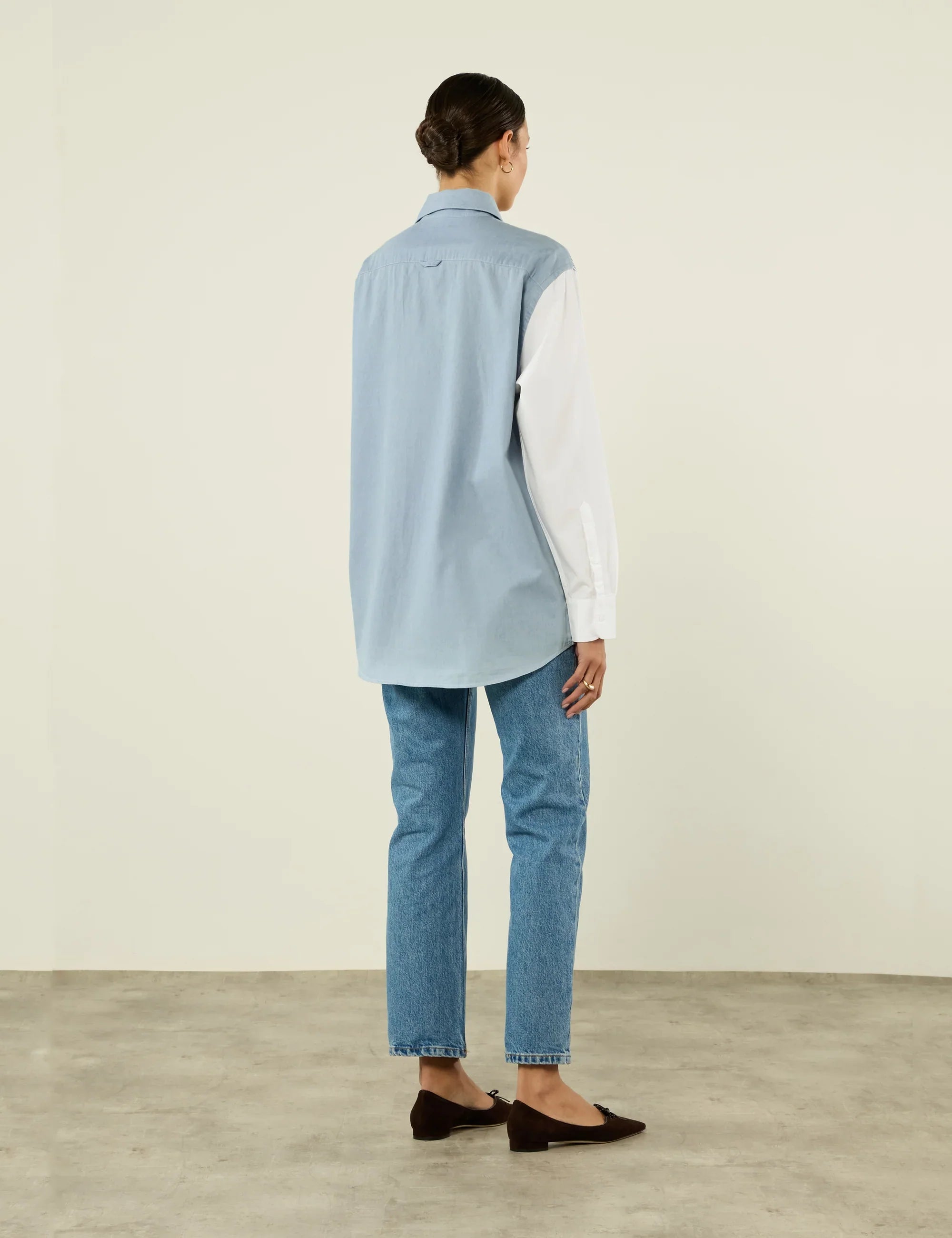 The Oversized: Chambray, Blue Patchwork