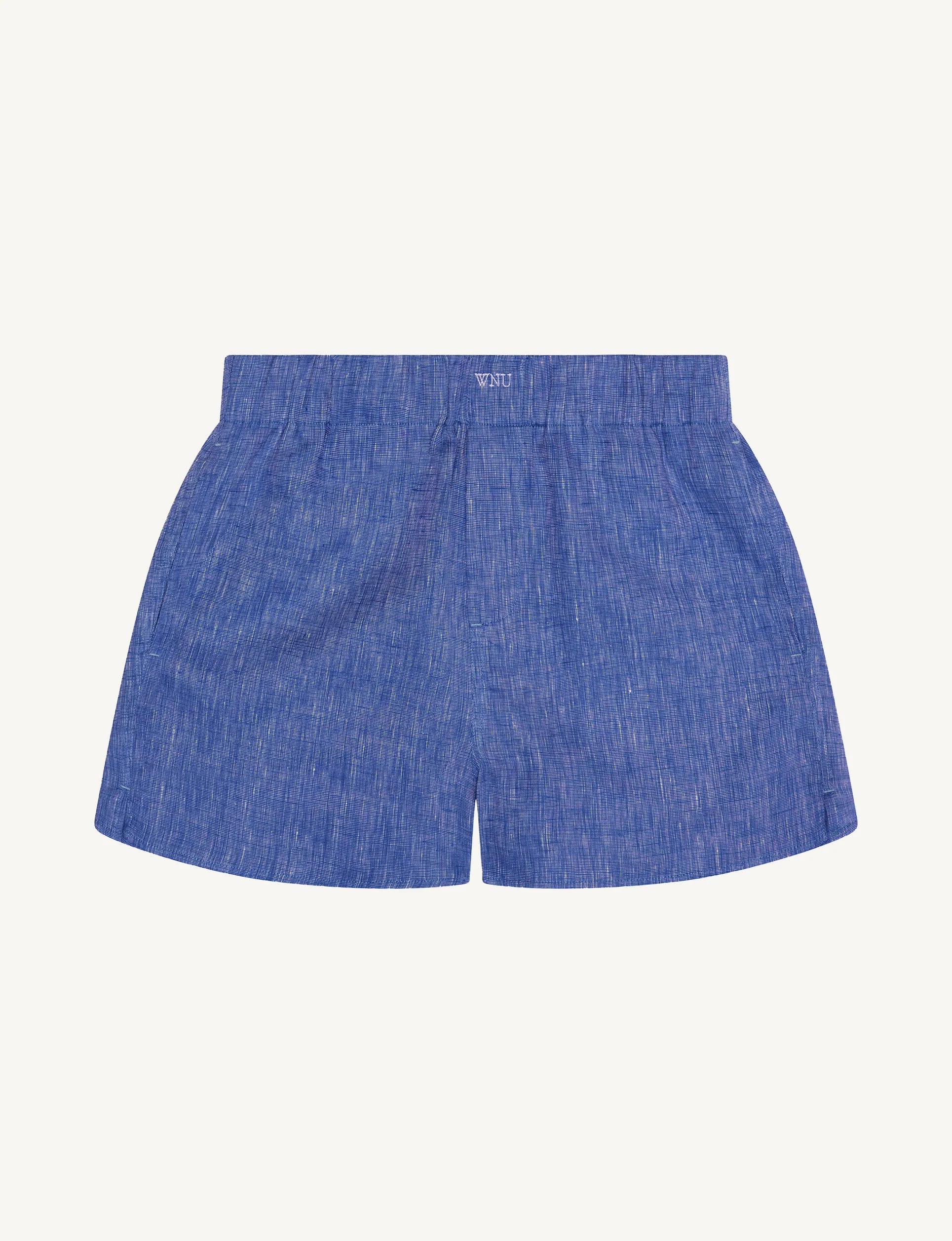 The Set: Linen Lapis Blue Shirt & Boxer