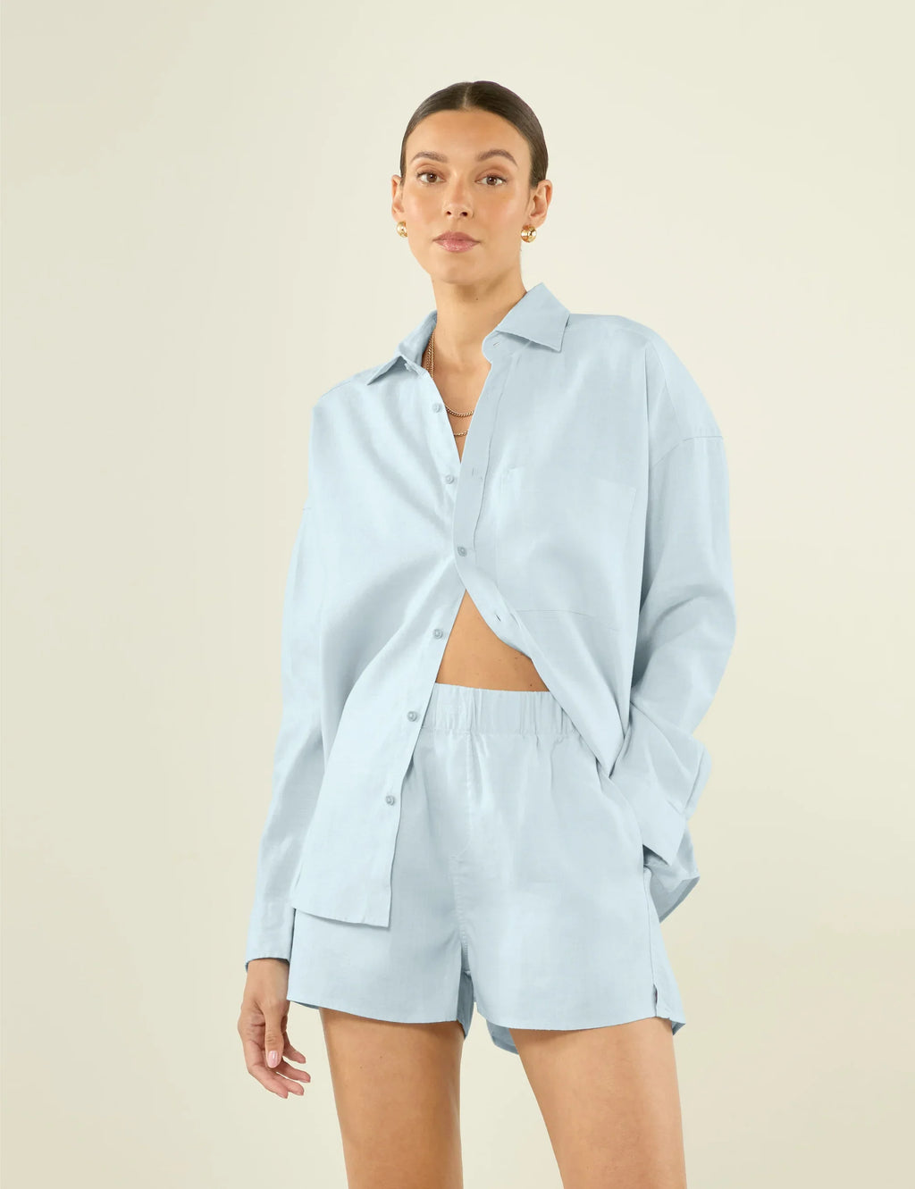 The Set: Hemp Periwinkle Blue Shirt & Boxer