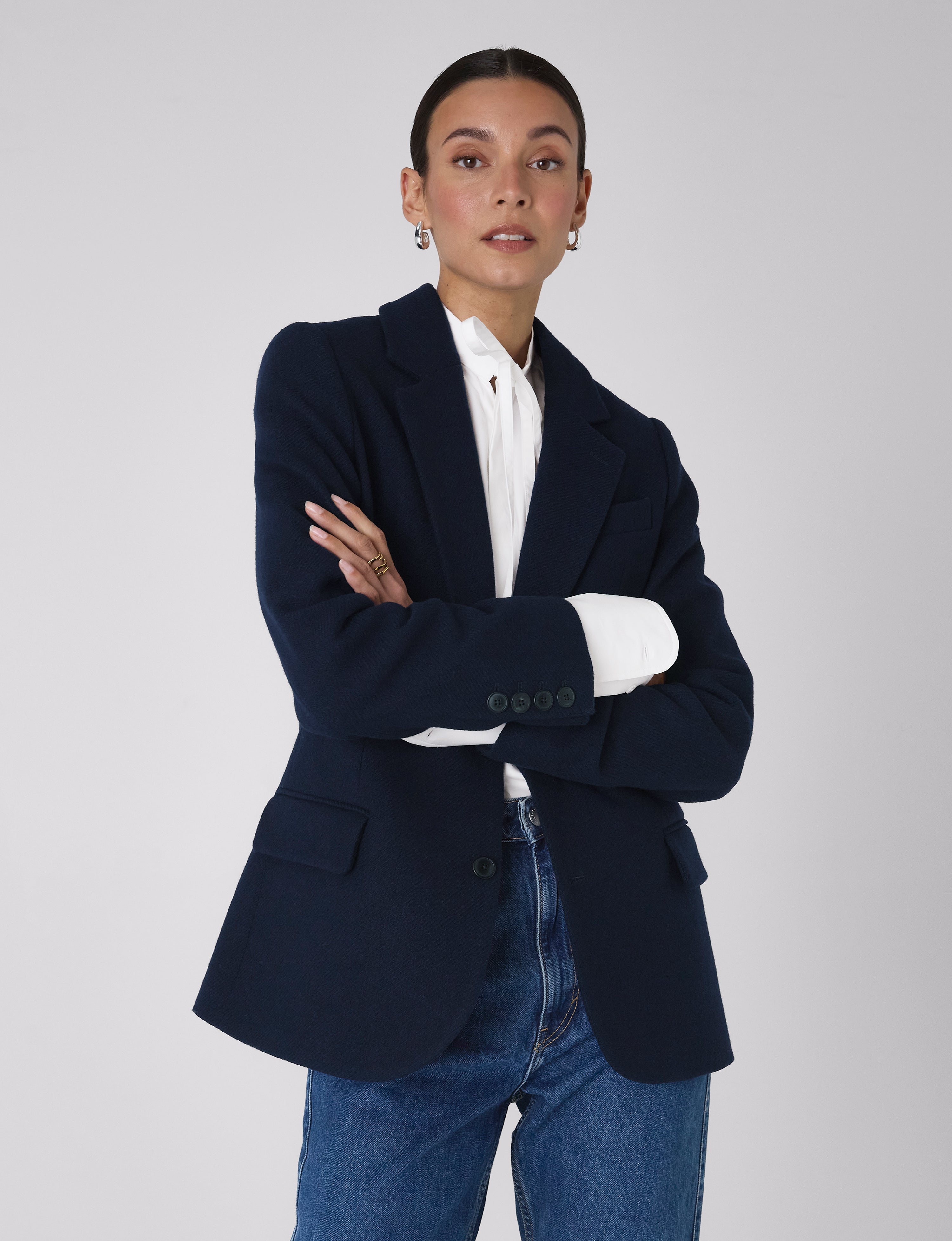 Hutton Blazer: Wool, Navy Blue