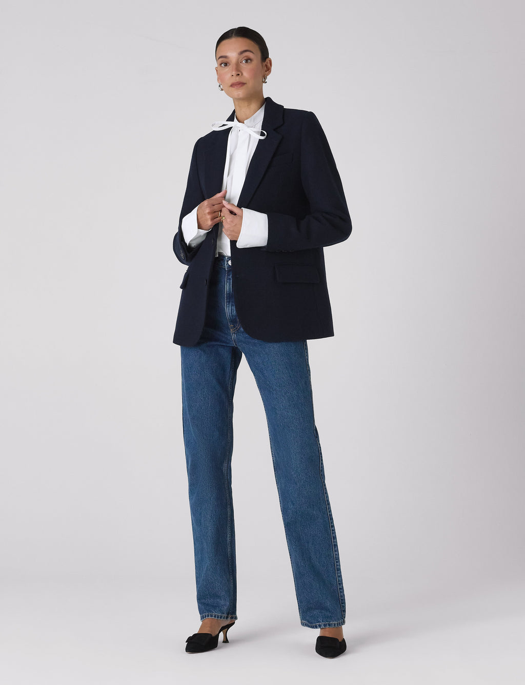 Hutton Blazer: Wool, Navy Blue