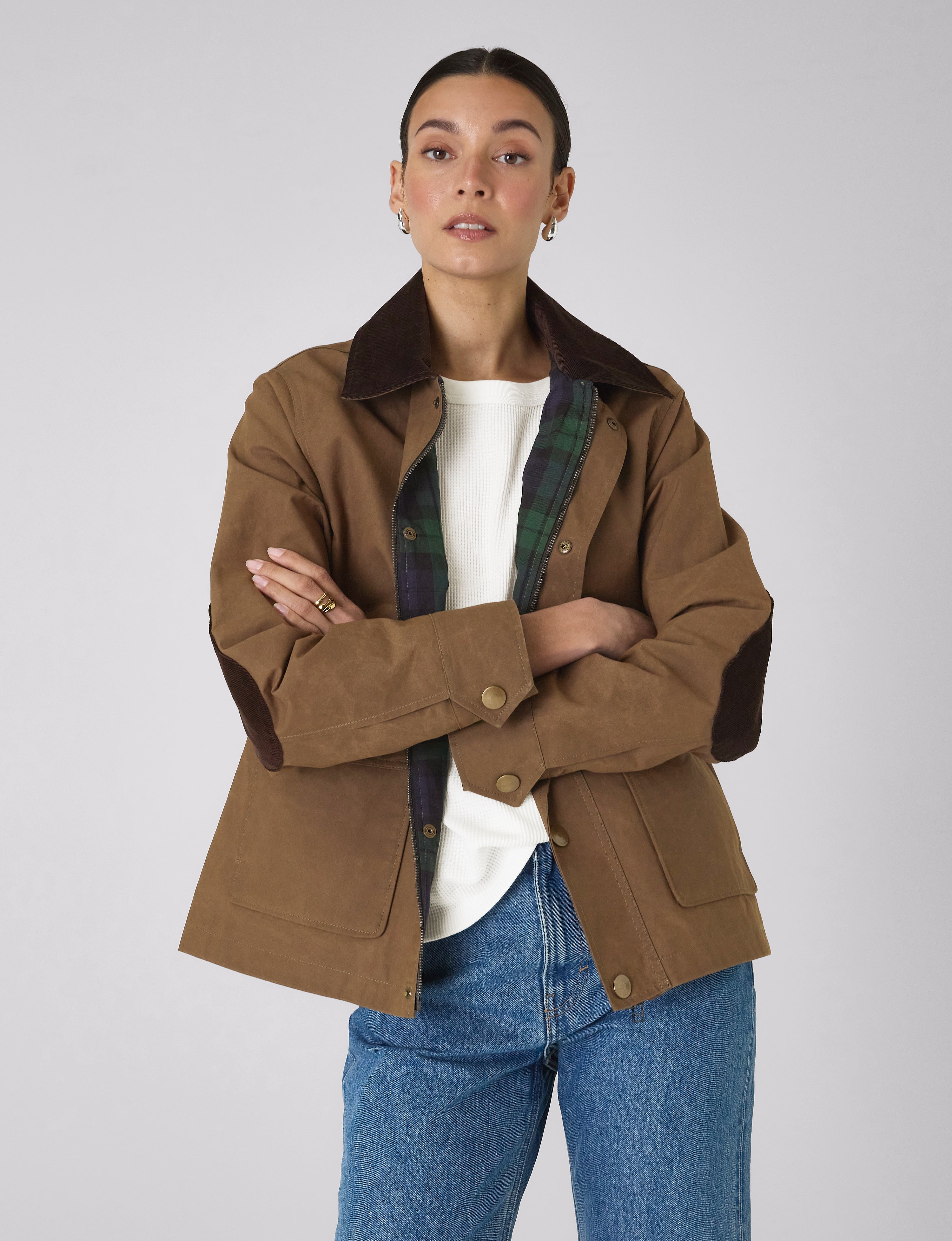 Kent Jacket: Waxed Cotton, Chocolate