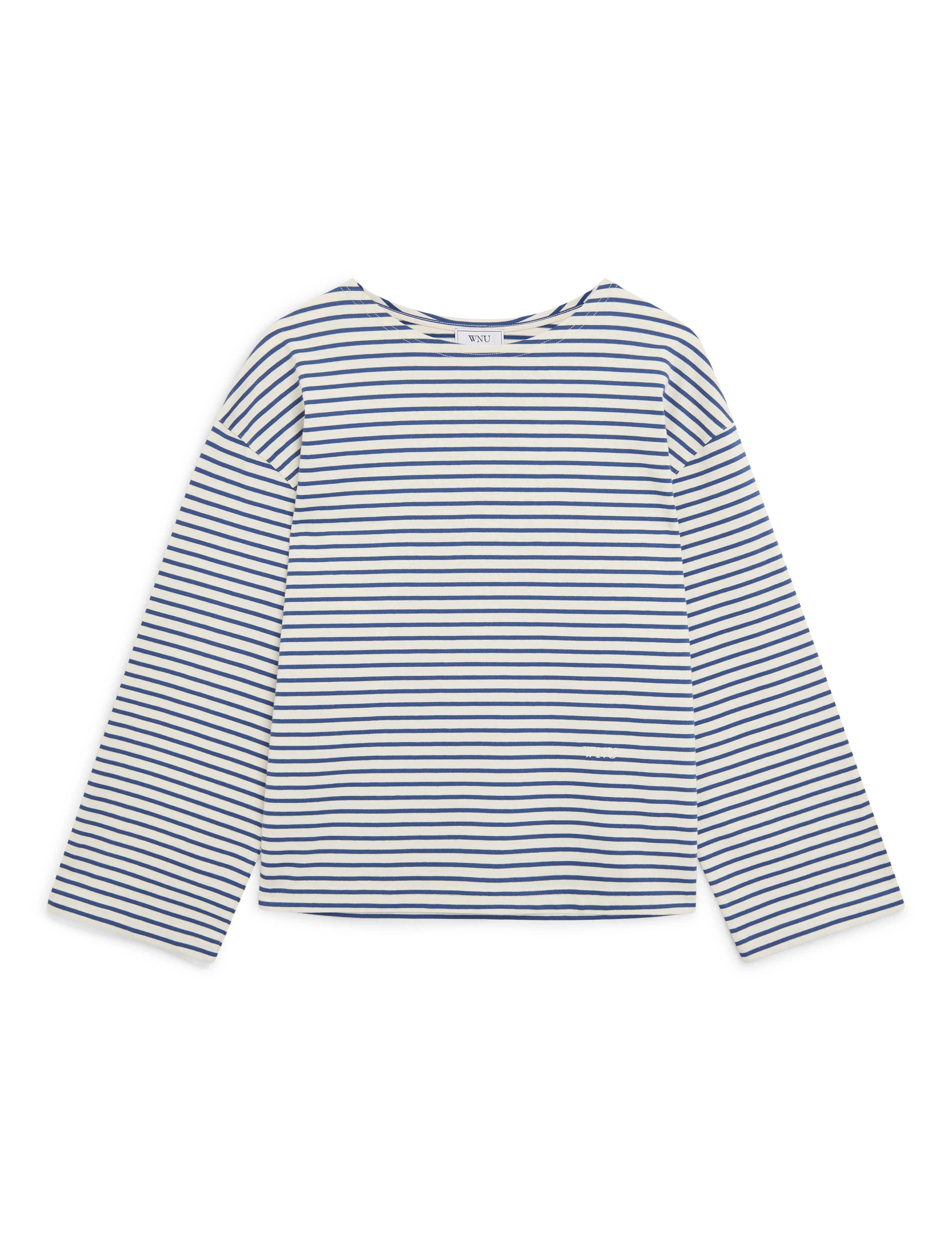 Harbour Breton: Cotton Jersey, Ecru and Blue Stripe