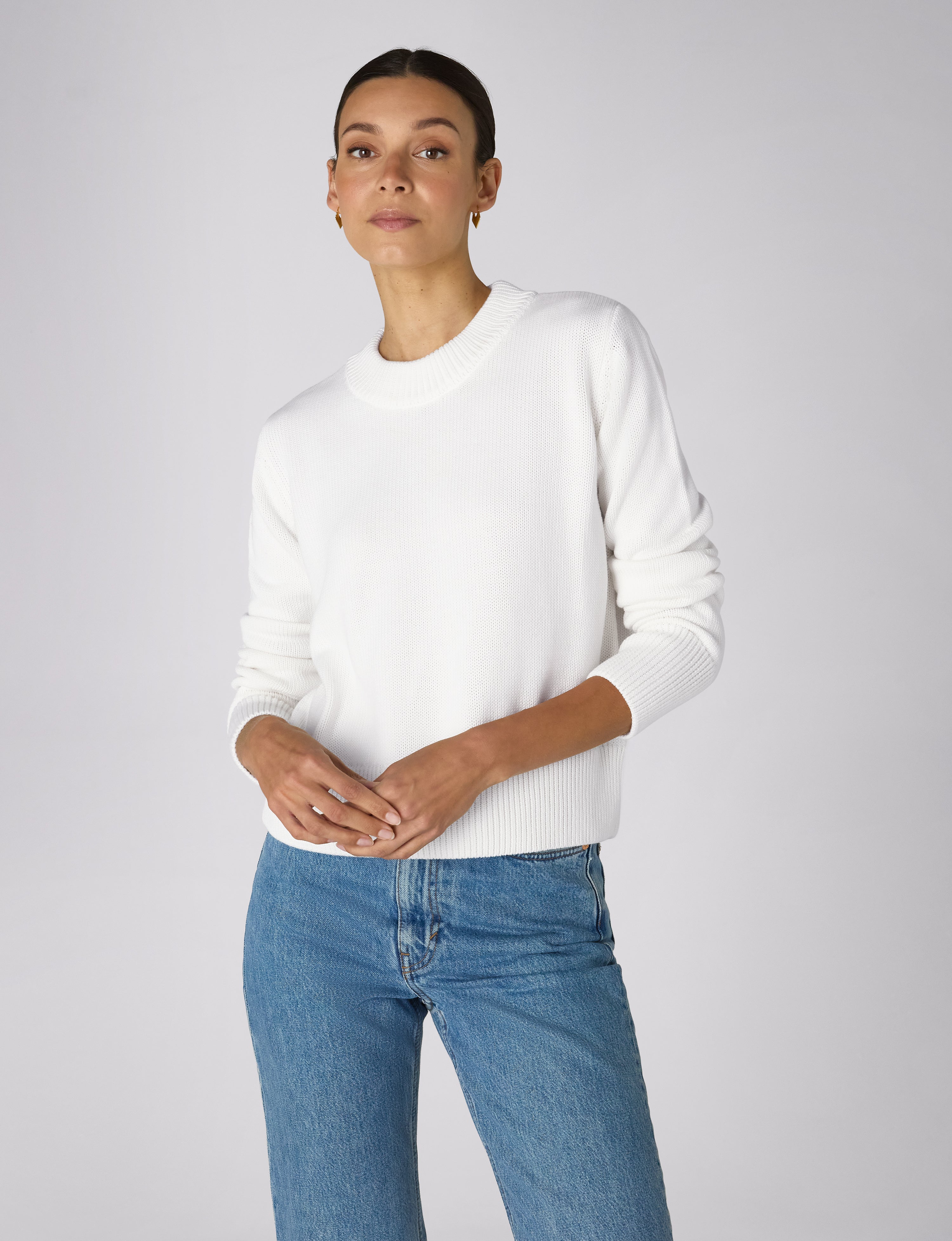 Devon Jumper: Cotton, Cream