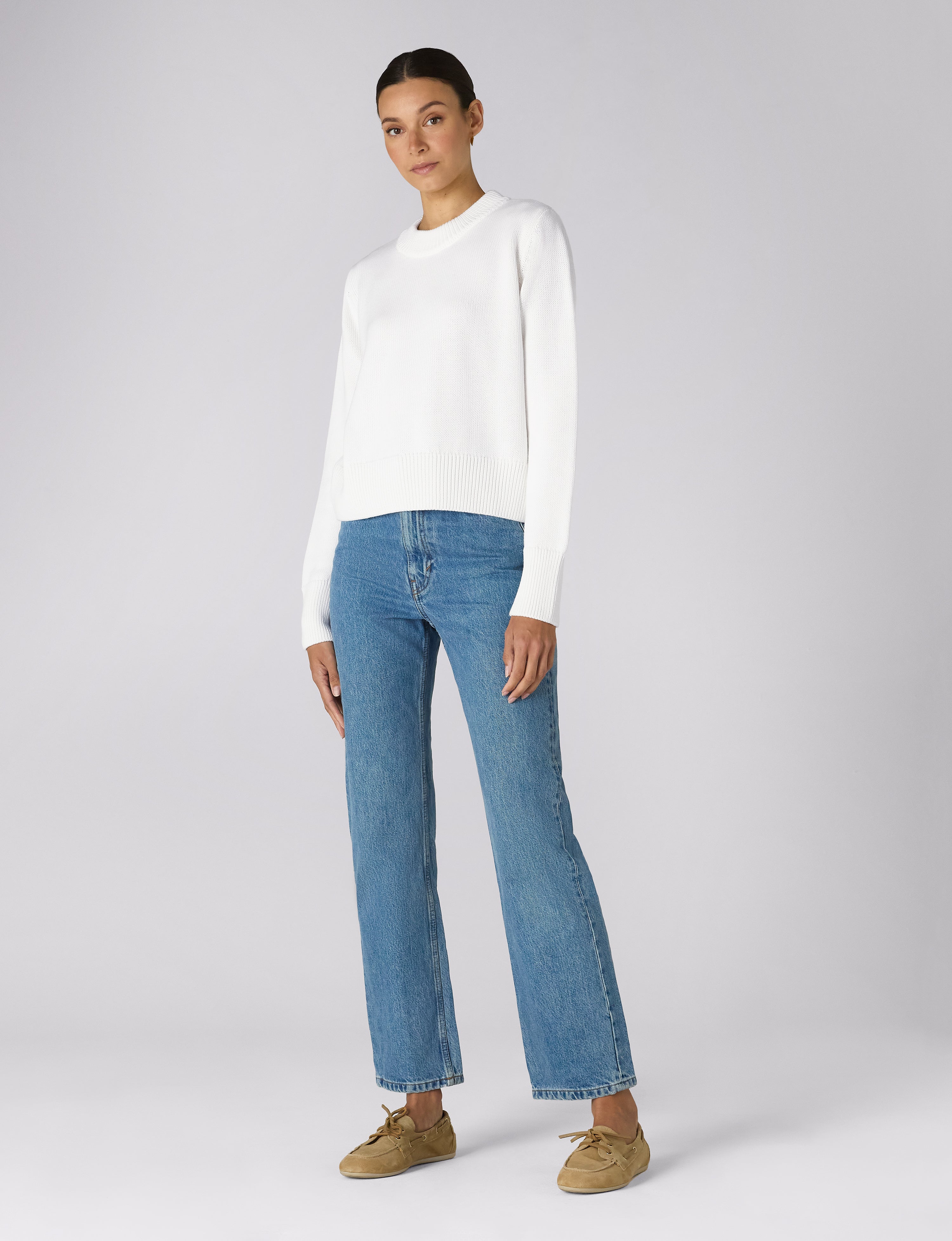 Devon Jumper: Cotton, Cream