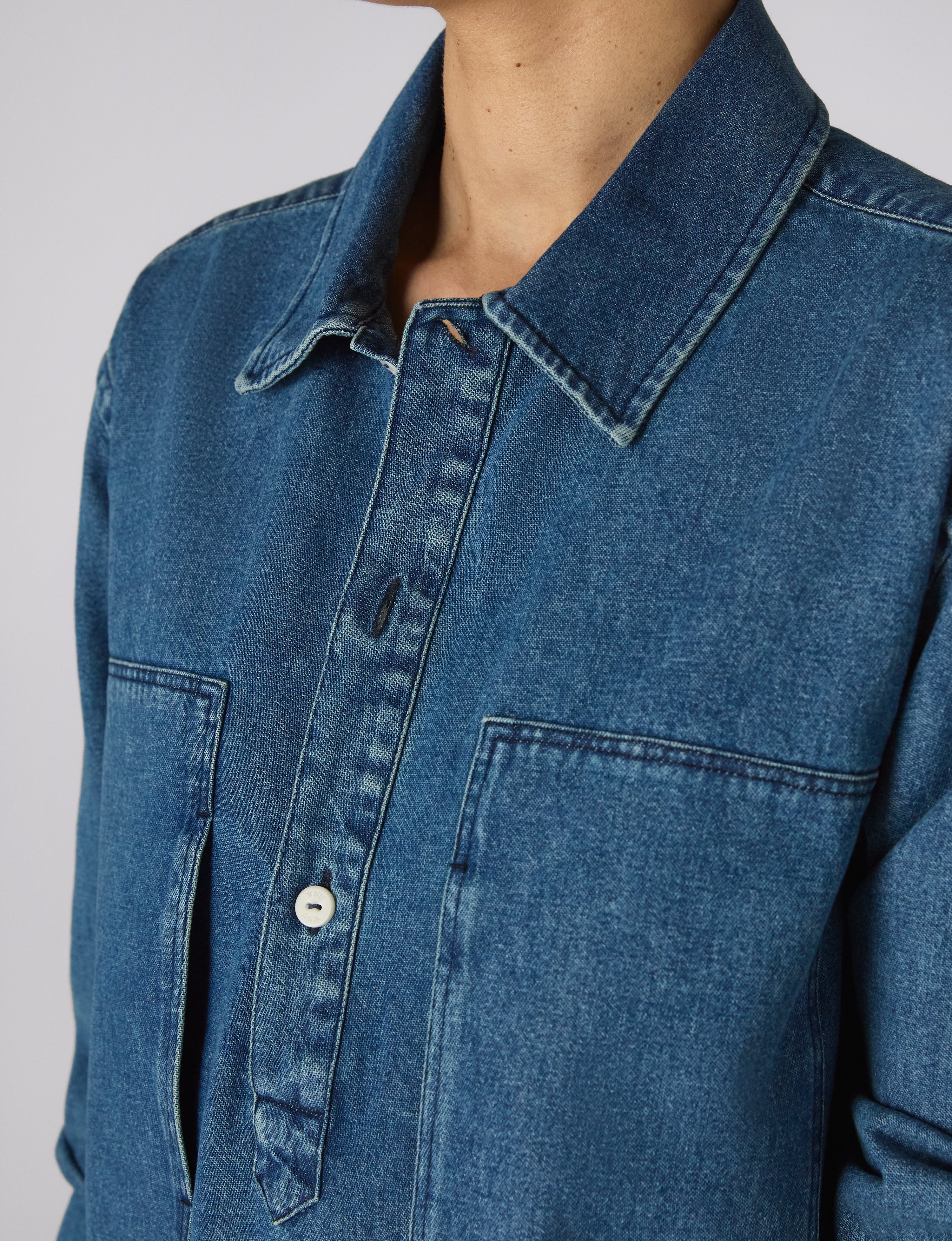 Serge Dress: Denim, Mid Blue