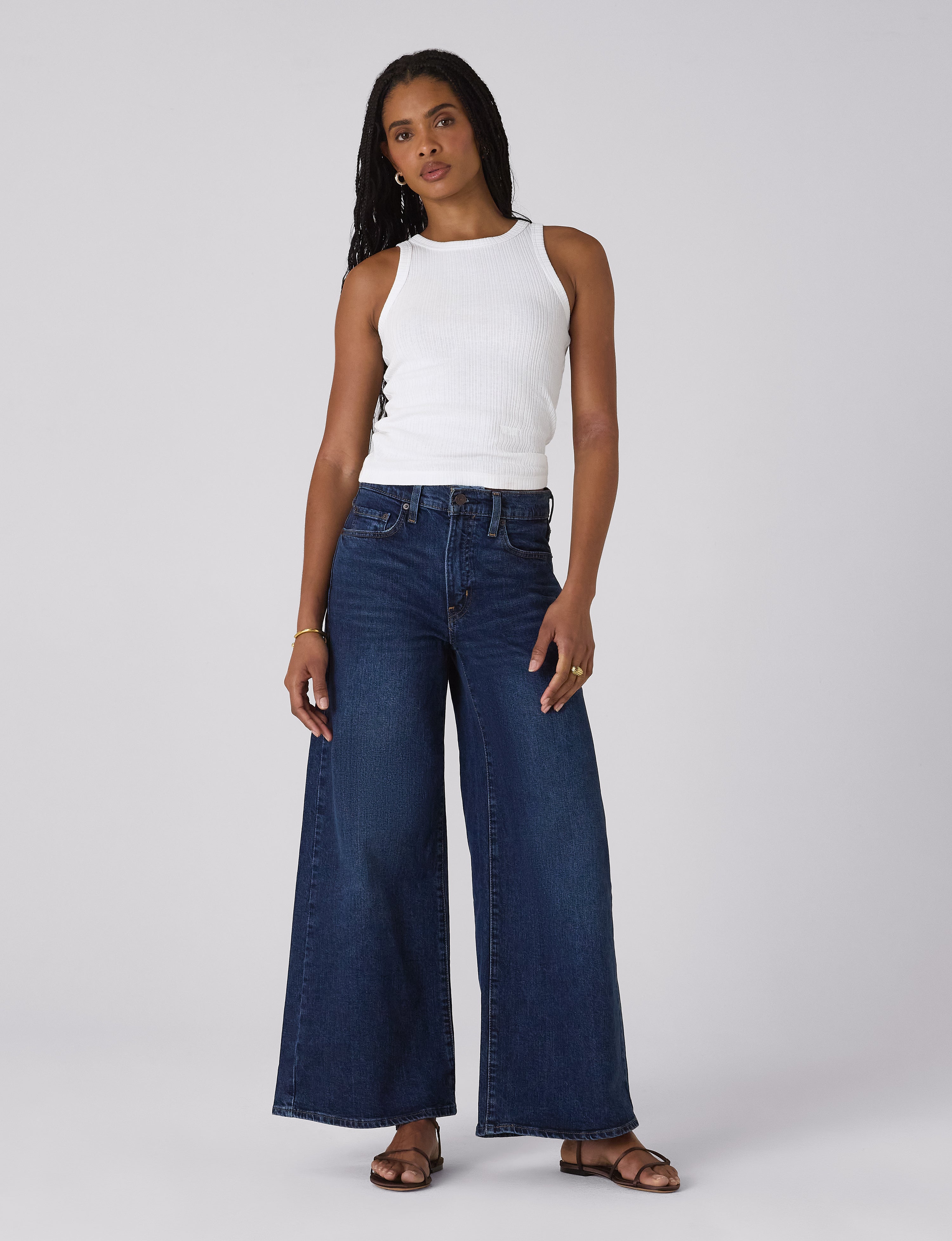 Carnaby Tank: Cotton Textured Rib, Off-White