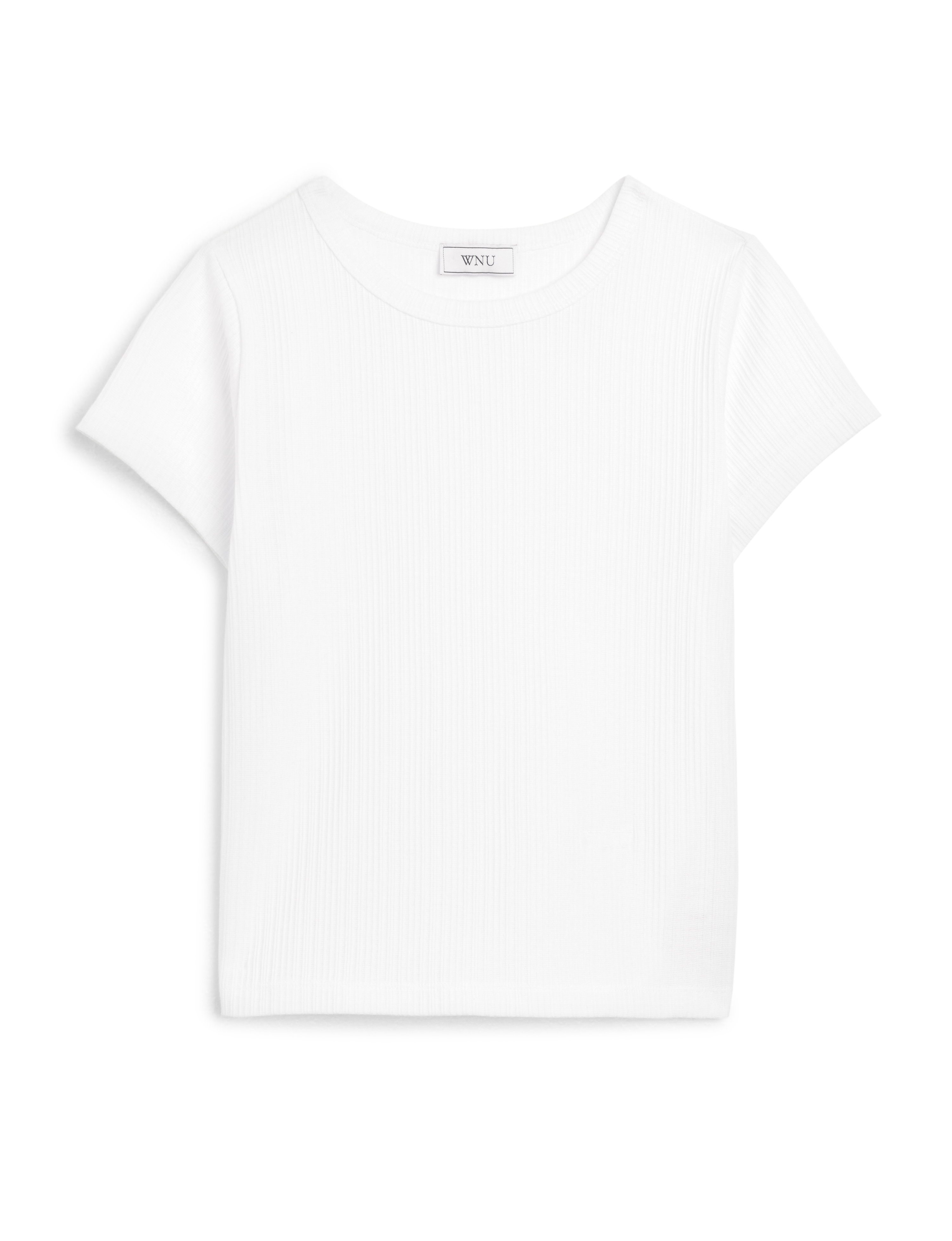 Camden Fitted T-Shirt: Cotton Textured Rib, Off-White