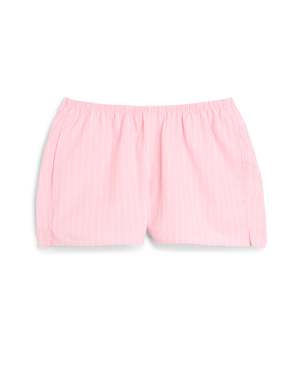 Court Short: Fine Poplin, Light Pink Stripe
