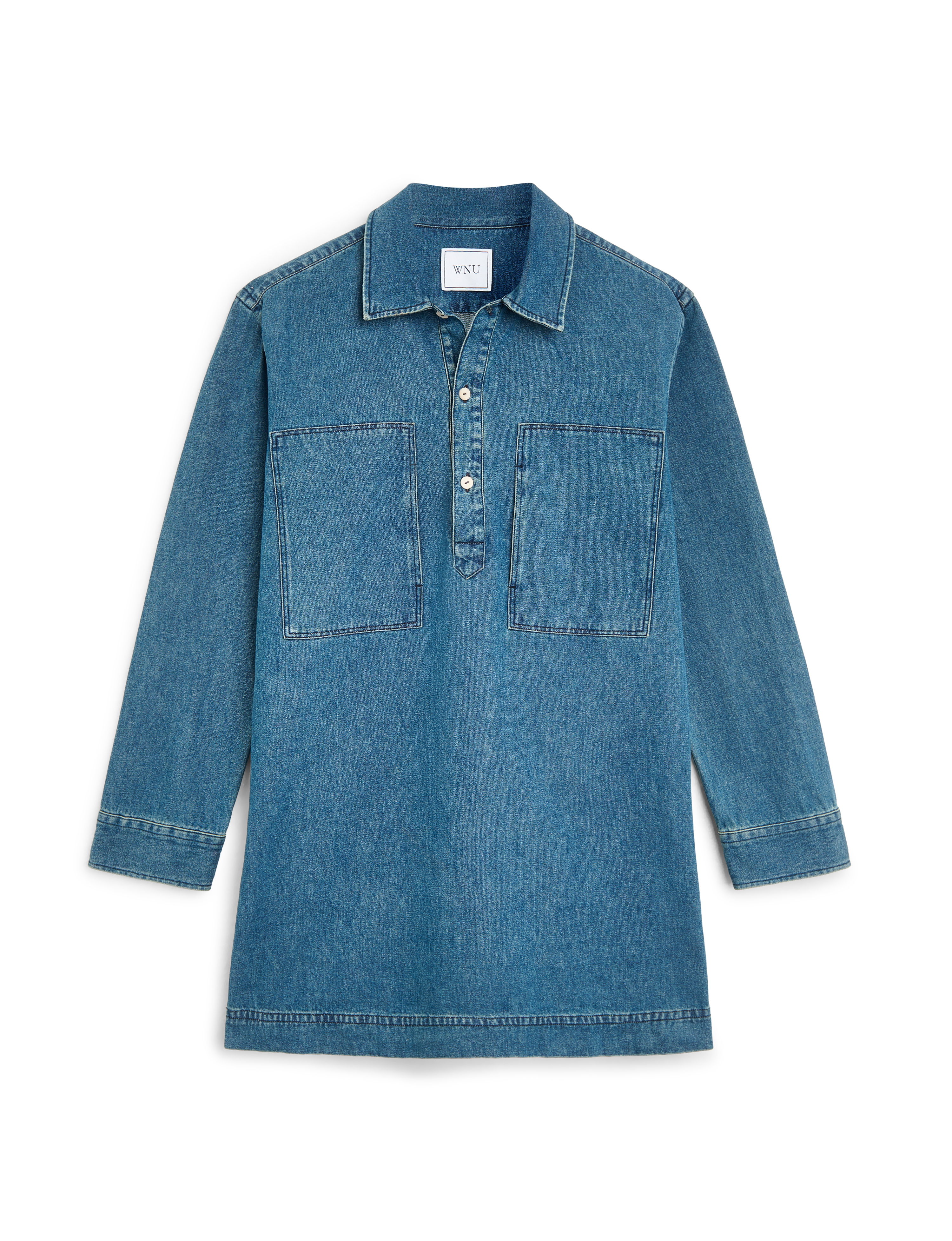 Serge Dress: Denim, Mid Blue