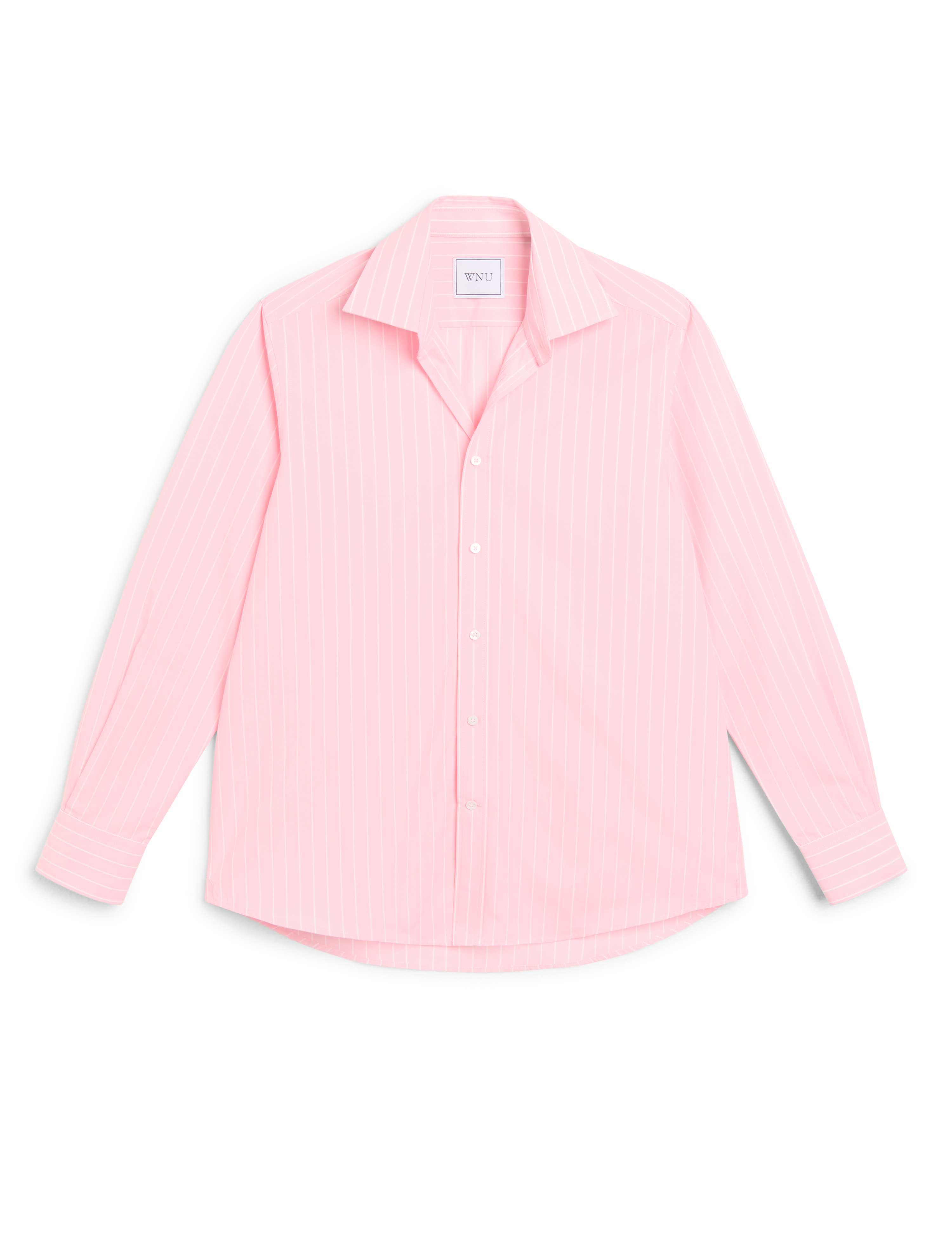 The Boyfriend: Fine Poplin, Light Pink Stripe