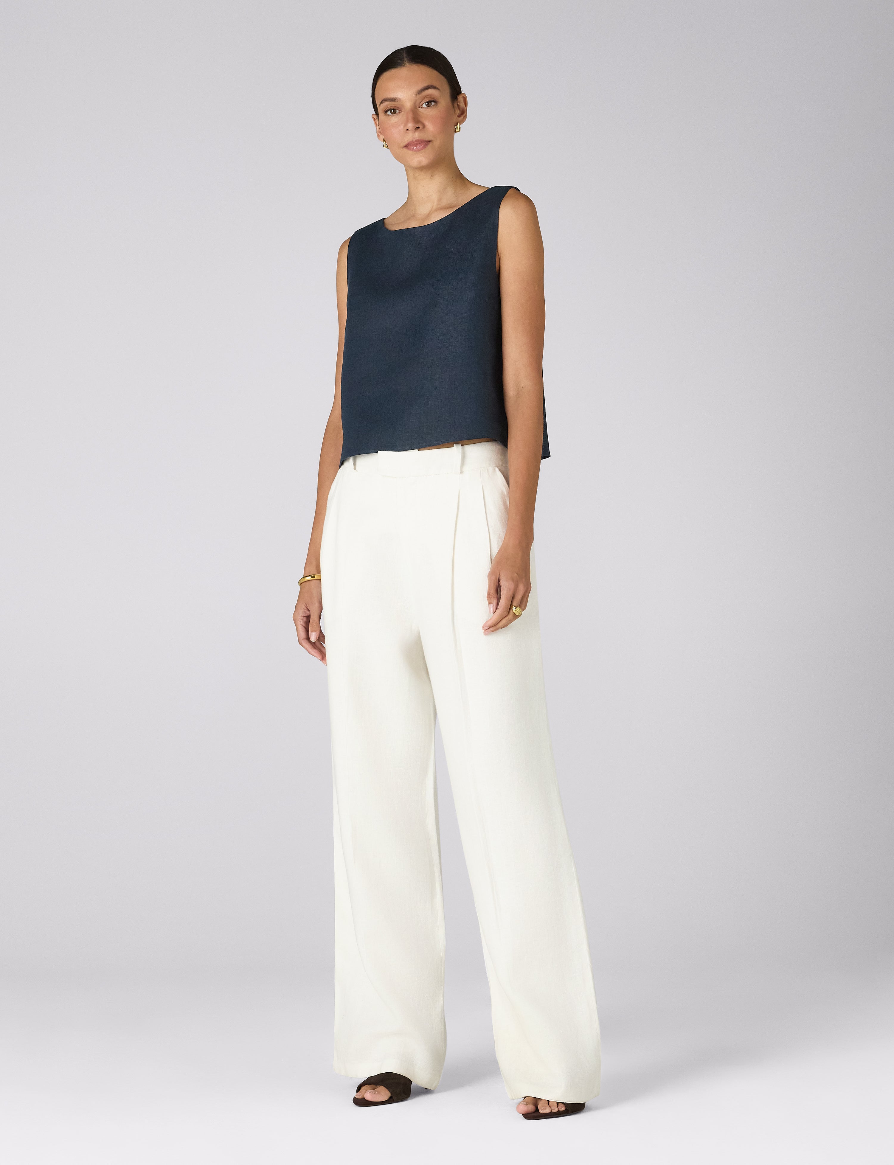 Rampling Trouser: Linen, Ivory