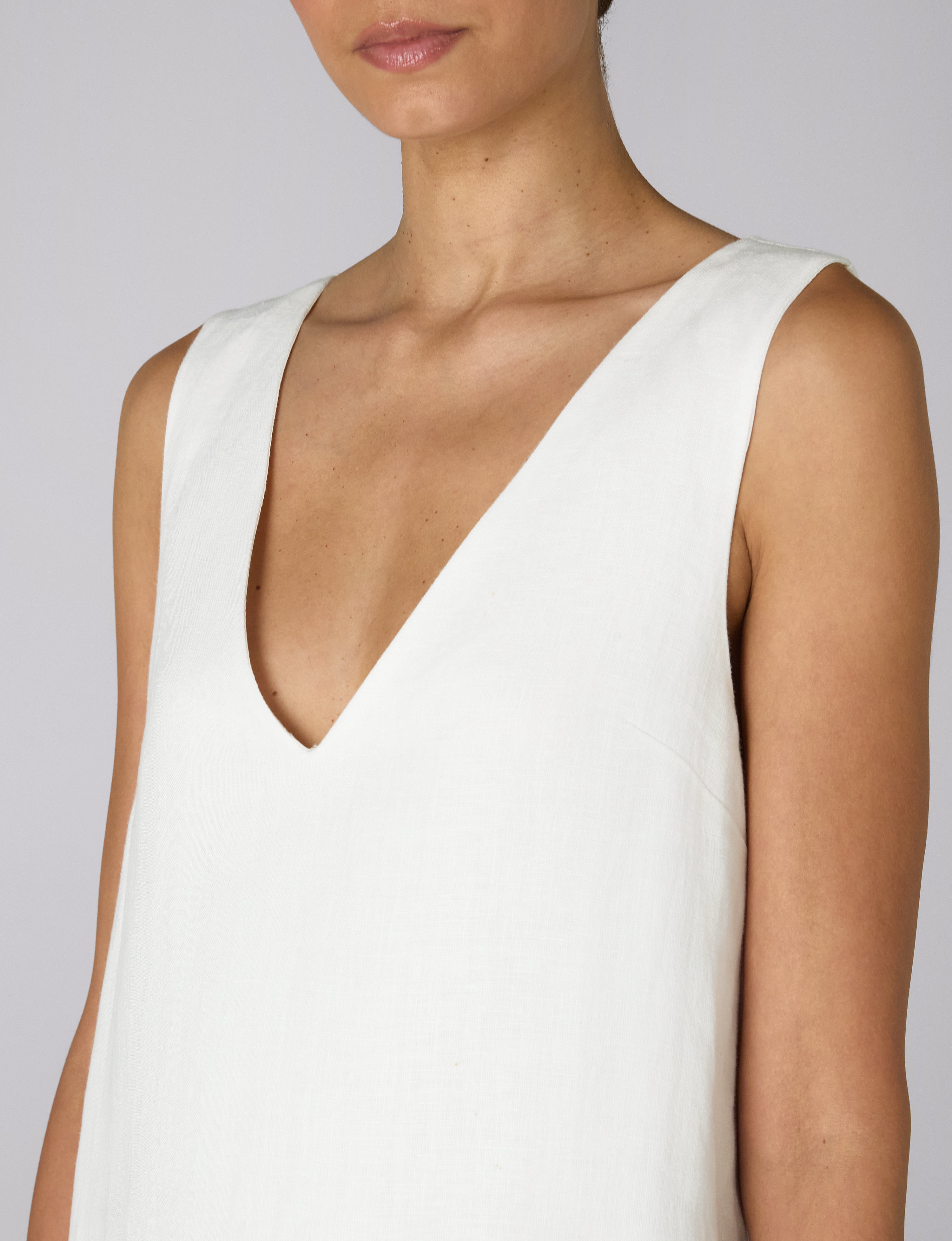 Sloane Dress: Linen, White