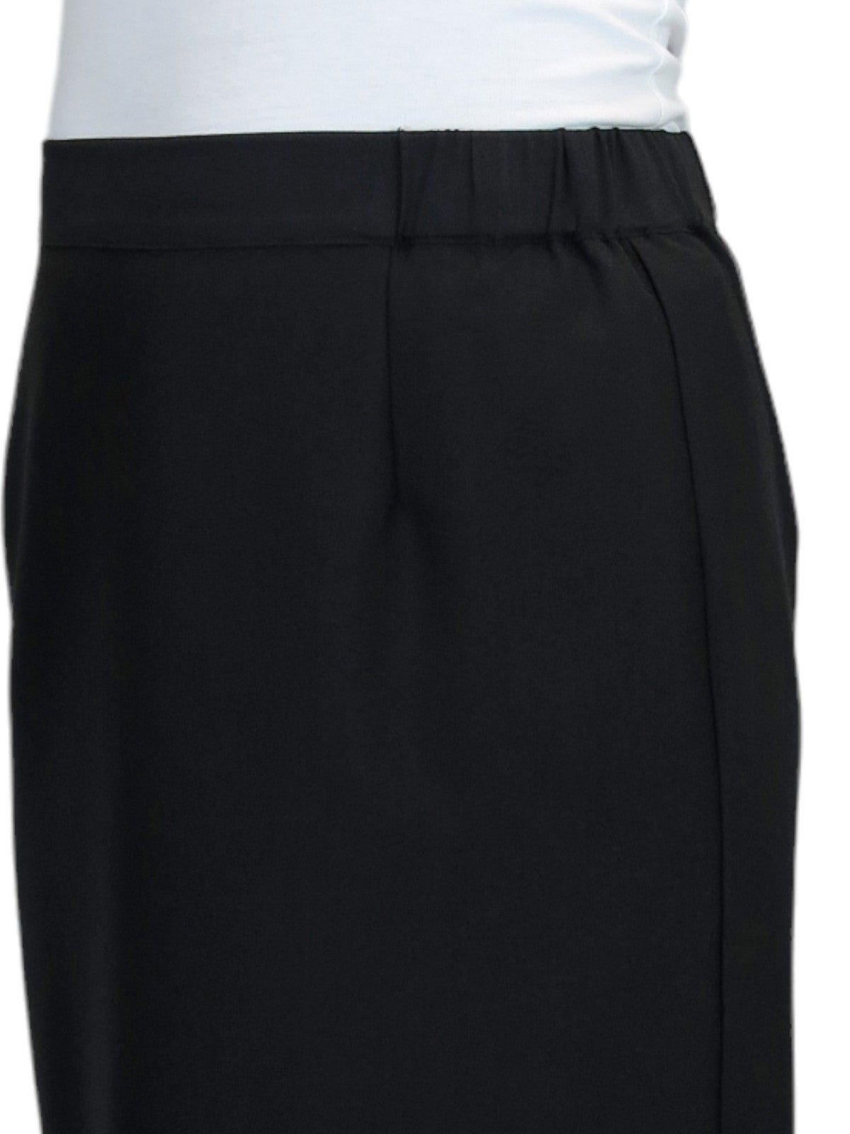 Women's Smart Elasticated Waist Pencil Skirt Black