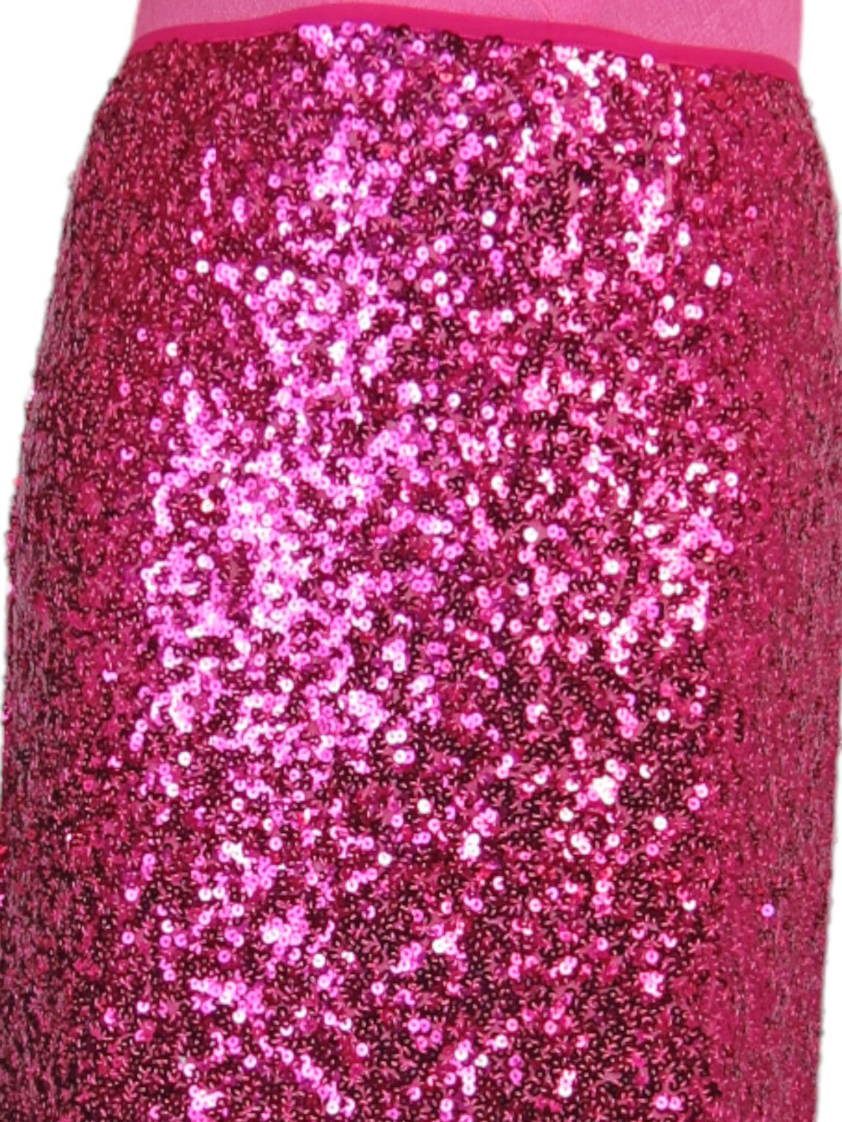 Women's Sequin Maxi Skirt With Side Slit Hot Pink