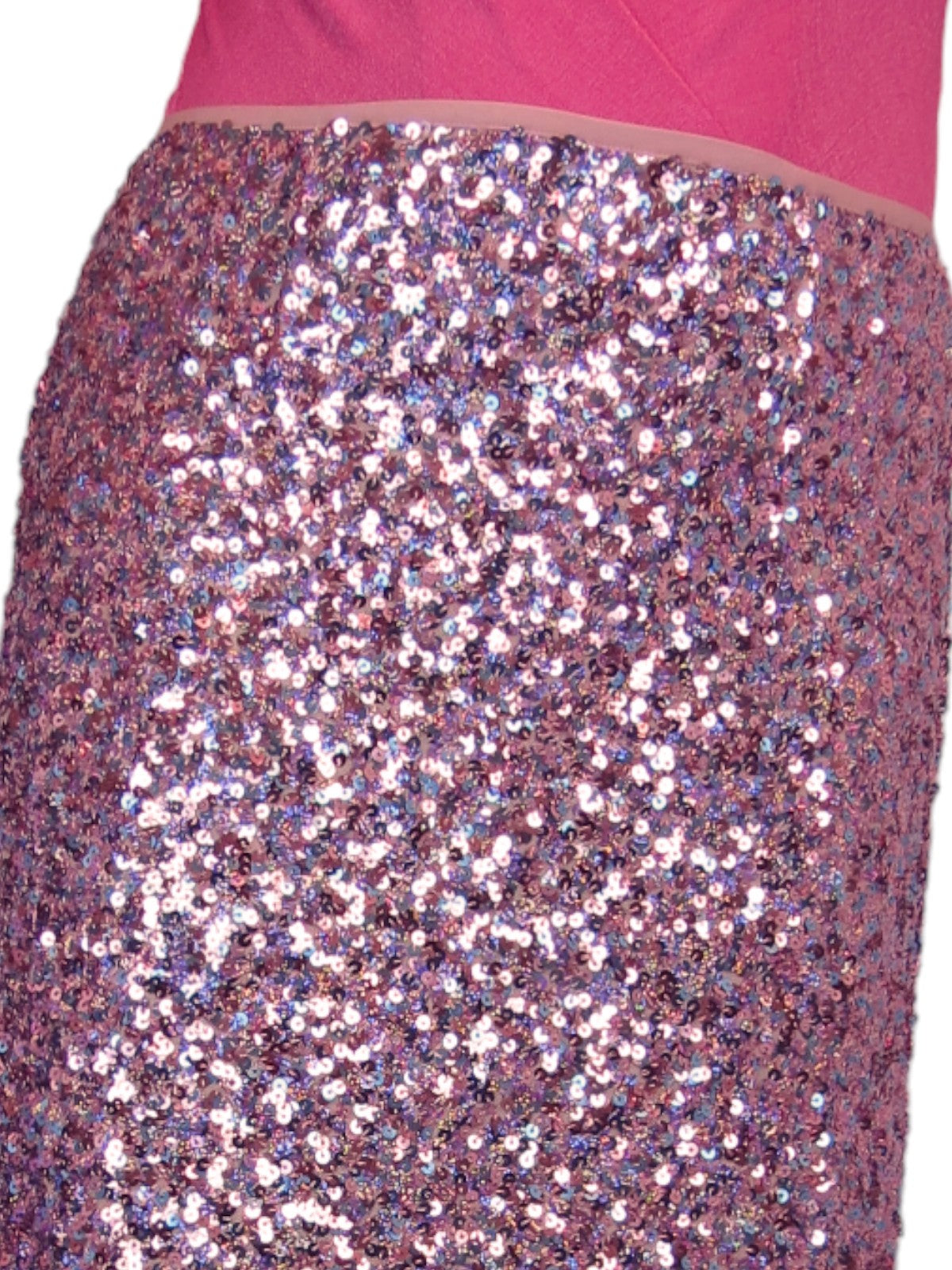 Women's Sequin Maxi Skirt With Side Slit Multicoloured