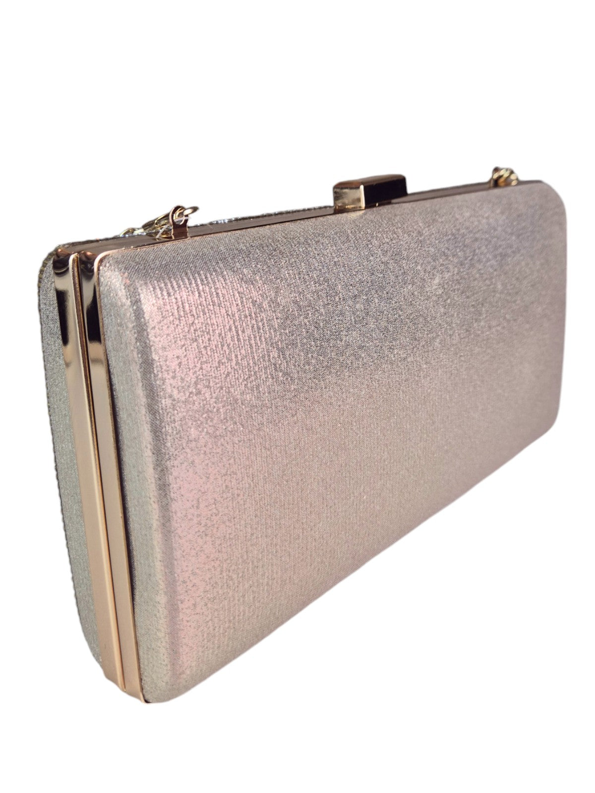 Abstract Diamante & Rhinestone Clutch Bag Champagne