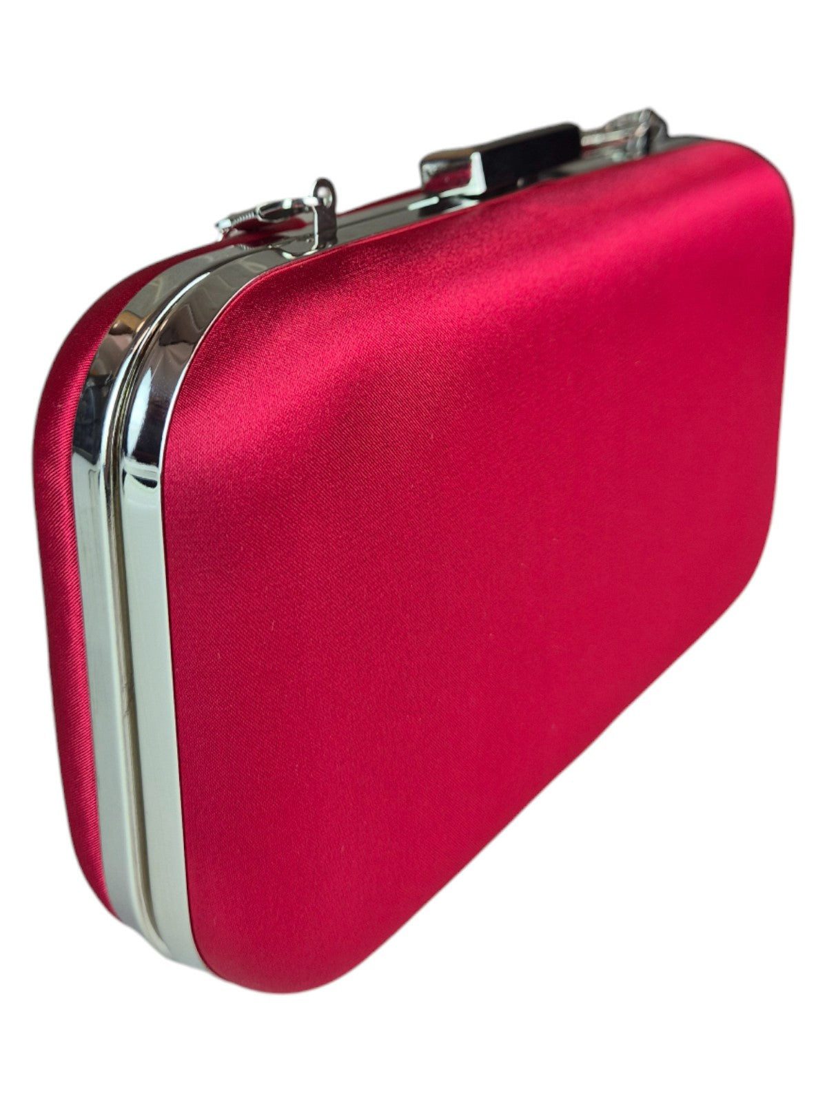 Bow Satin Clutch Bag Red