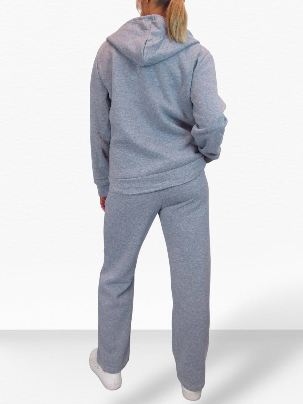2 Piece Fleece Tracksuit Set Grey