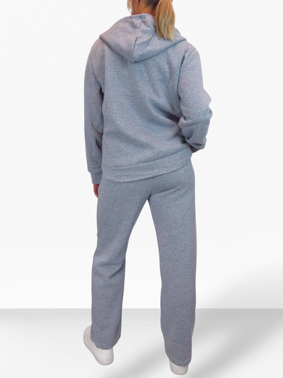 2 Piece Fleece Tracksuit Set Grey