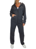 2 Piece Fleece Tracksuit Set Dark Grey