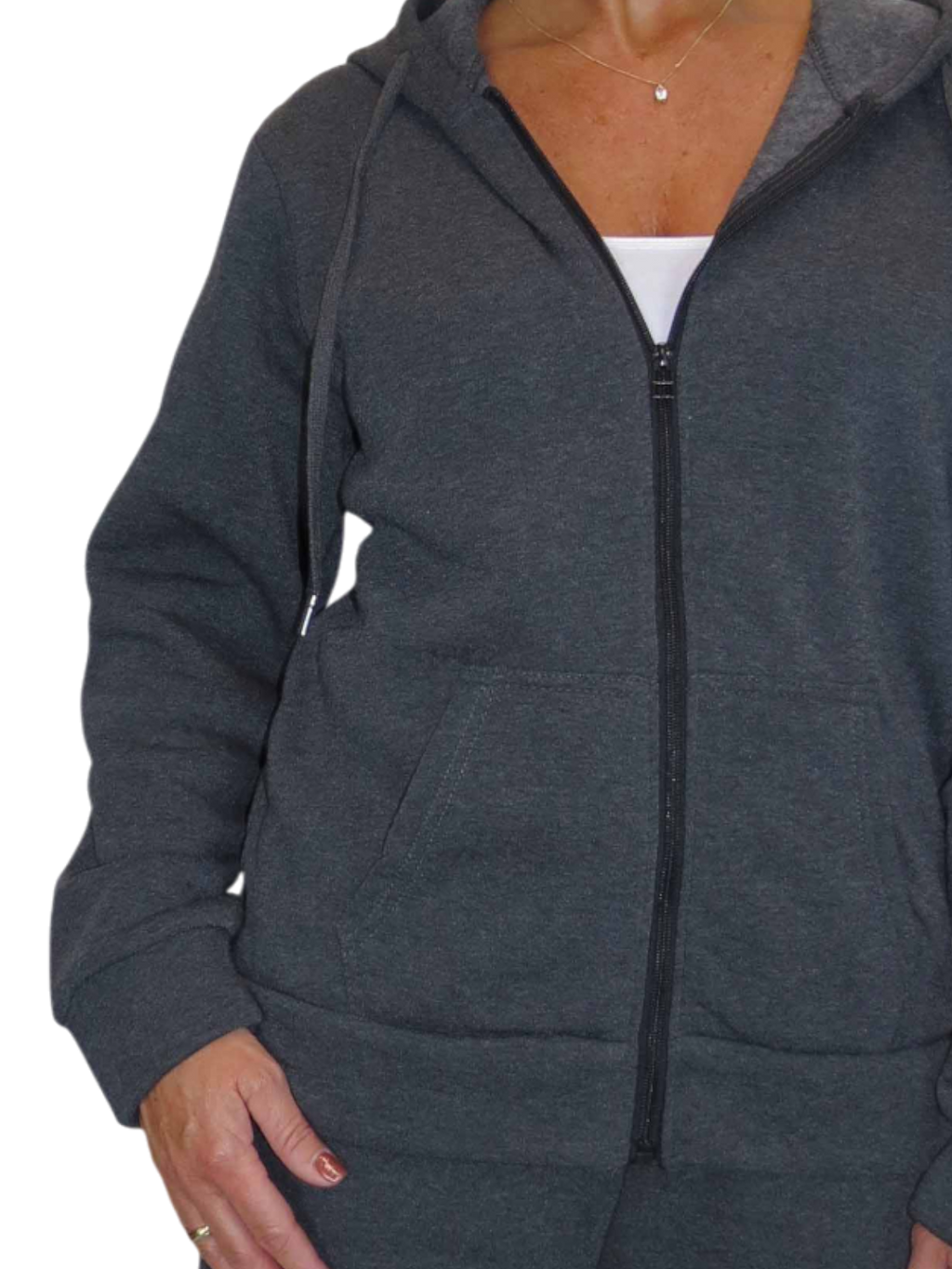 2 Piece Fleece Tracksuit Set Dark Grey