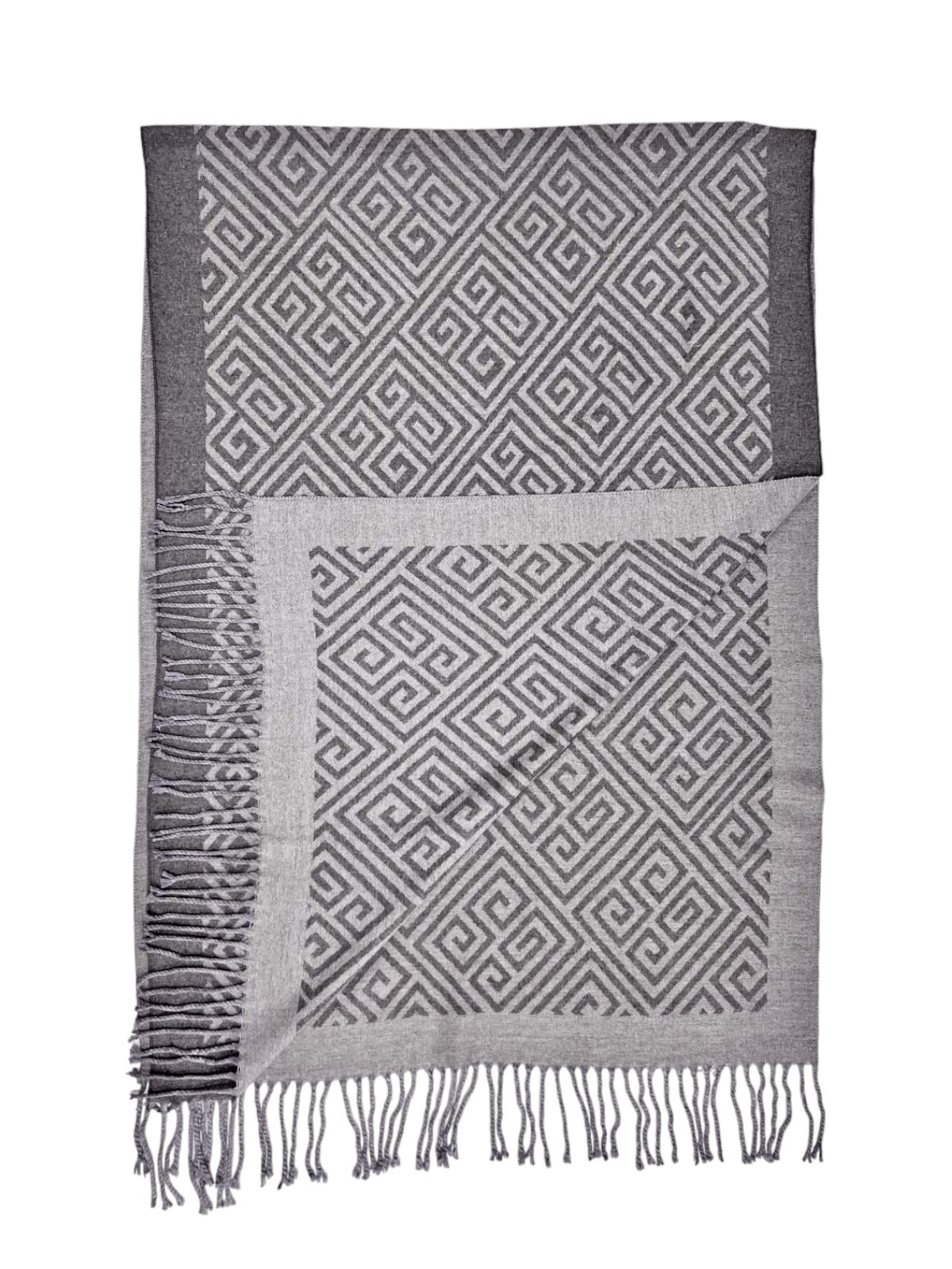 Soft Cashmere Pashmina Blanket Shawl Oversized Scarf Grey