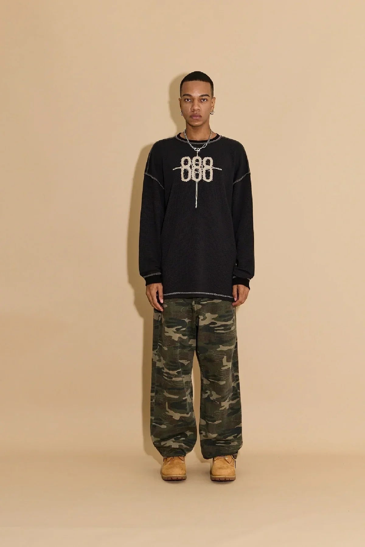 888 Waffle Long Sleeve T-Shirt