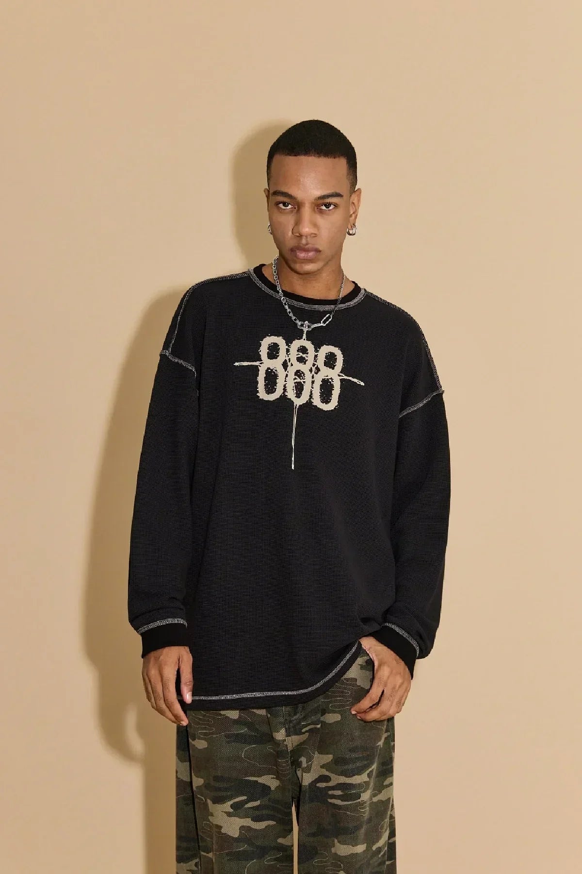 888 Waffle Long Sleeve T-Shirt