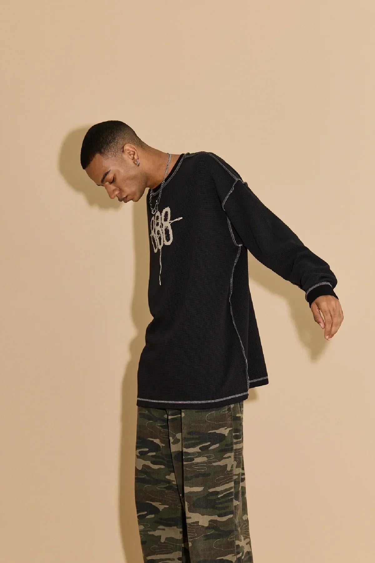 888 Waffle Long Sleeve T-Shirt