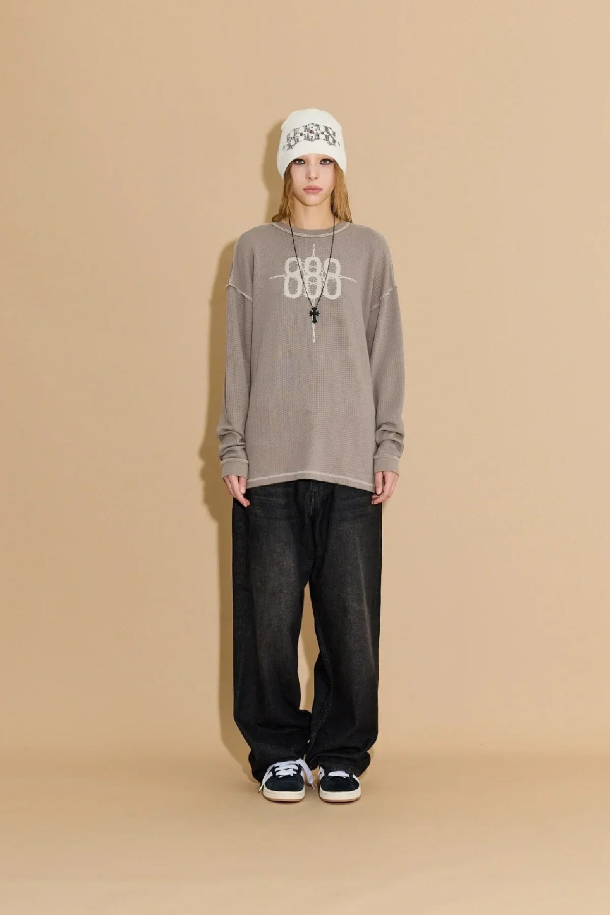 888 Waffle Long Sleeve T-Shirt