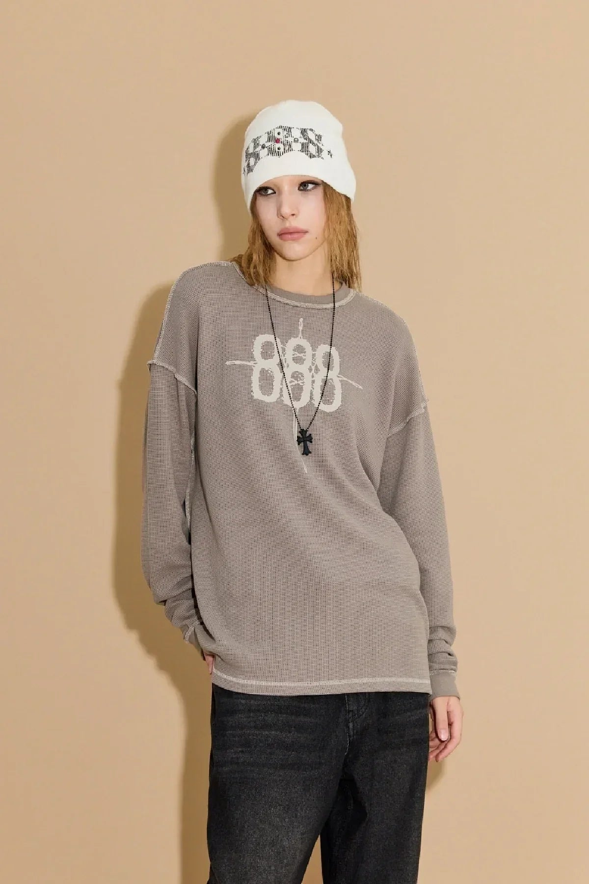 888 Waffle Long Sleeve T-Shirt