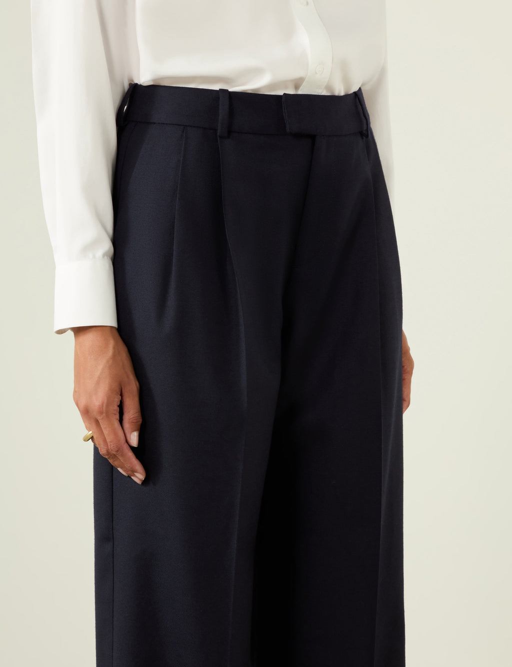 Rampling Trouser: Wool, Navy