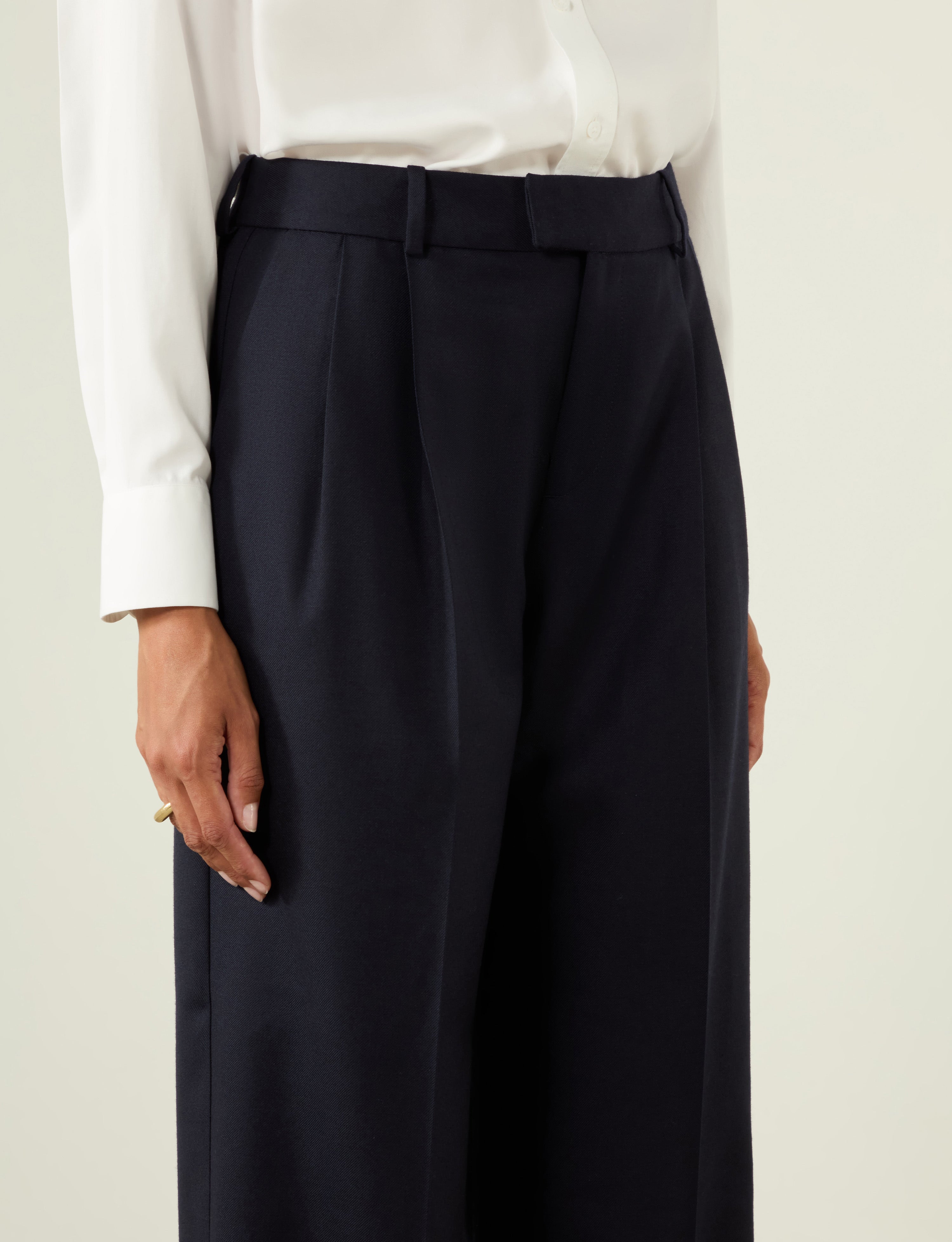 Rampling Trouser: Wool, Navy